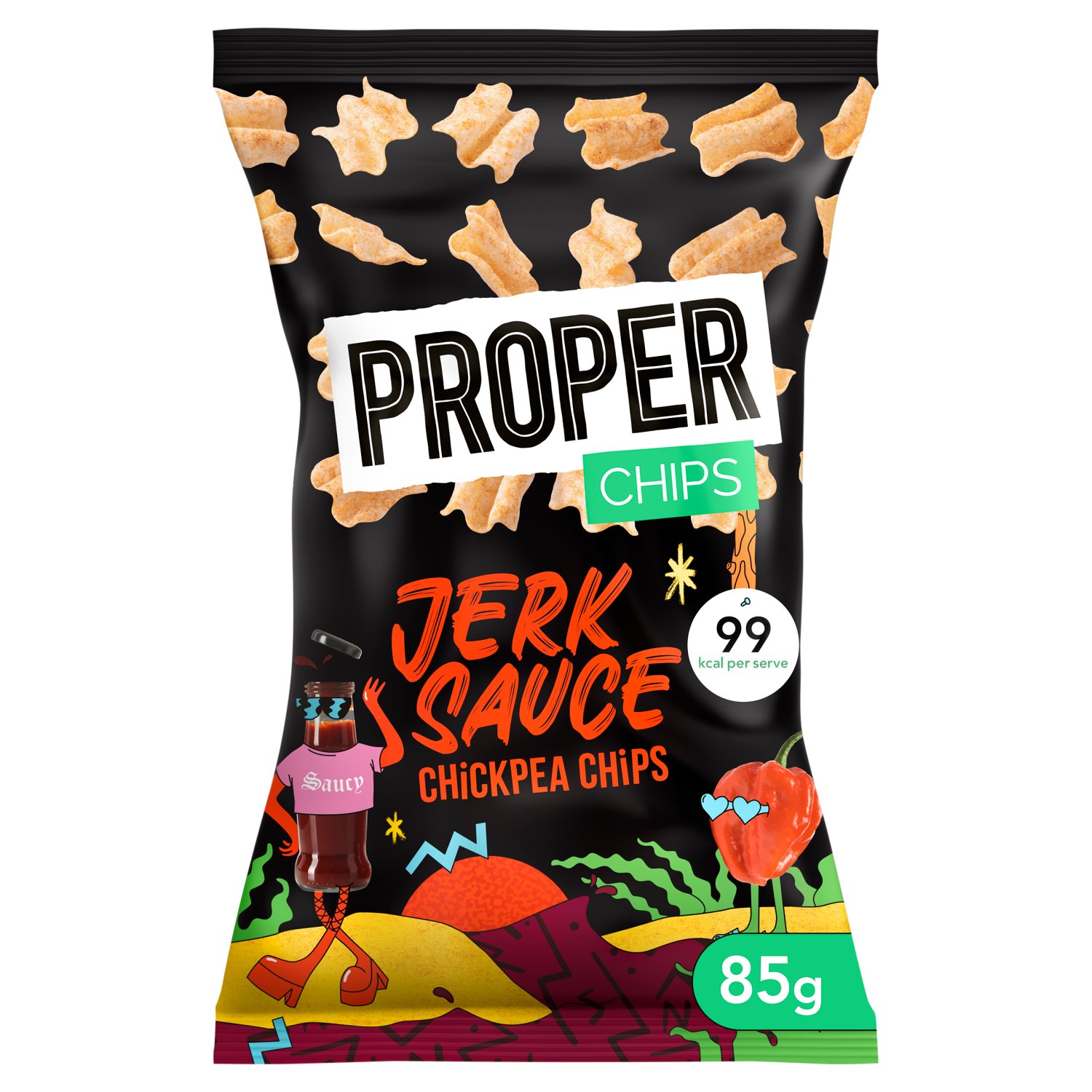 Proper Chips Jerk Sauce Chickpea Chips (85 g)