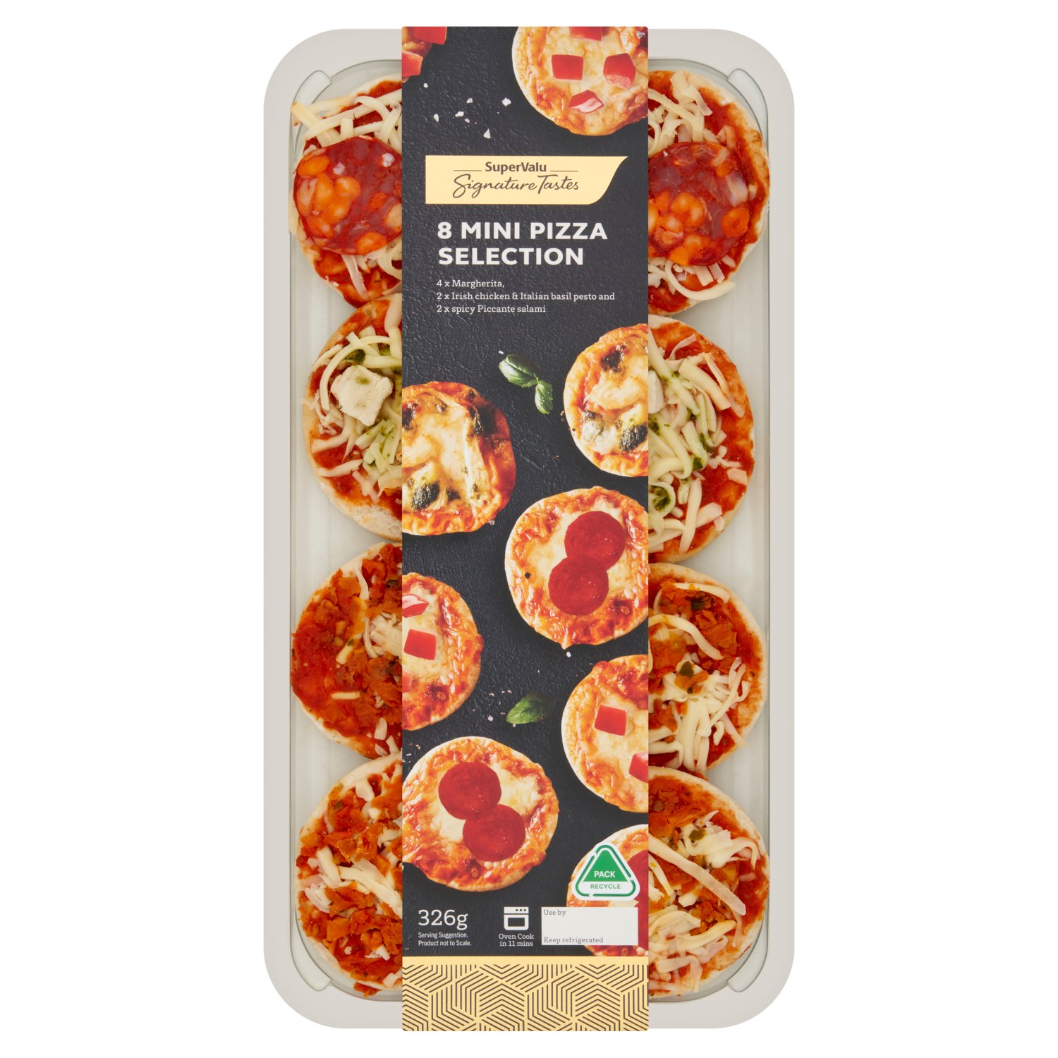 SuperValu Signature Tastes Mini Pizza Selection 8 Pack (326 g)