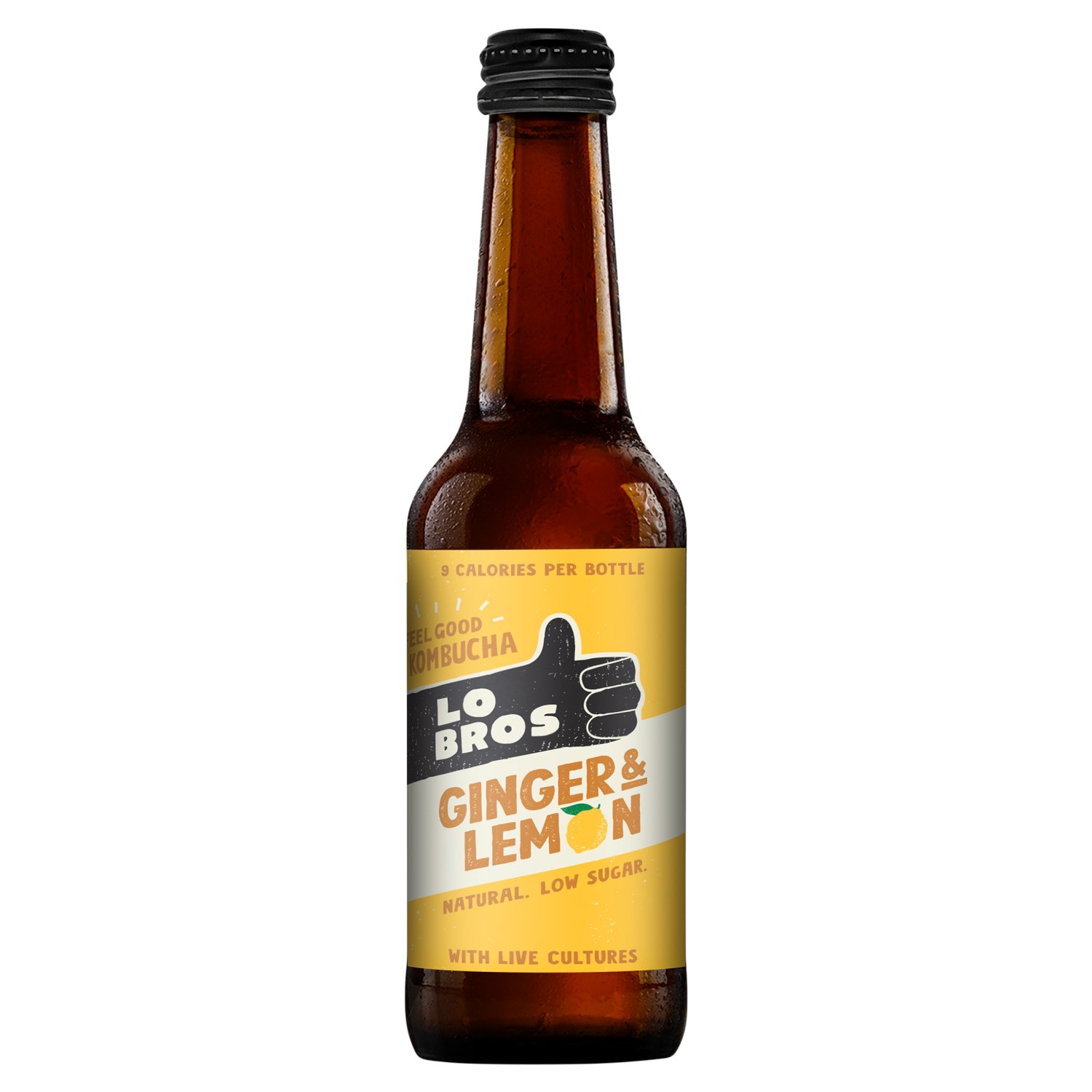 Lo Bros Organic Kombucha - Ginger & Lemon (330 ml)