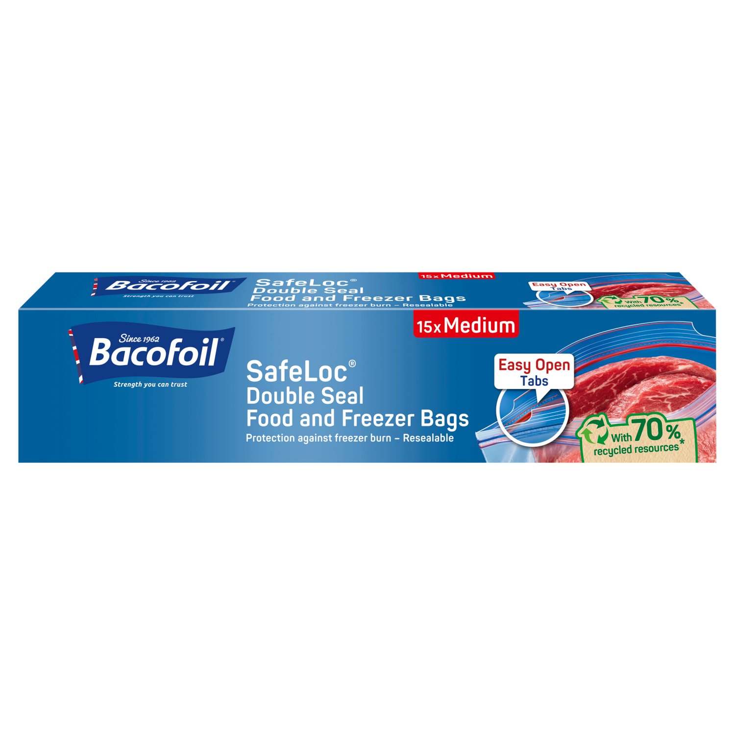 Bacofoil Safeloc Medium Food & Freezer Bags (15 Piece)