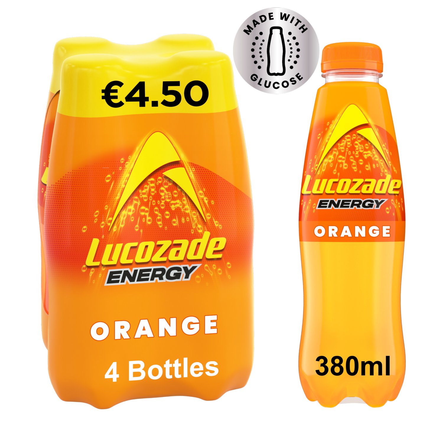 Lucozade Energy Orange 4 Pack (380 ml)