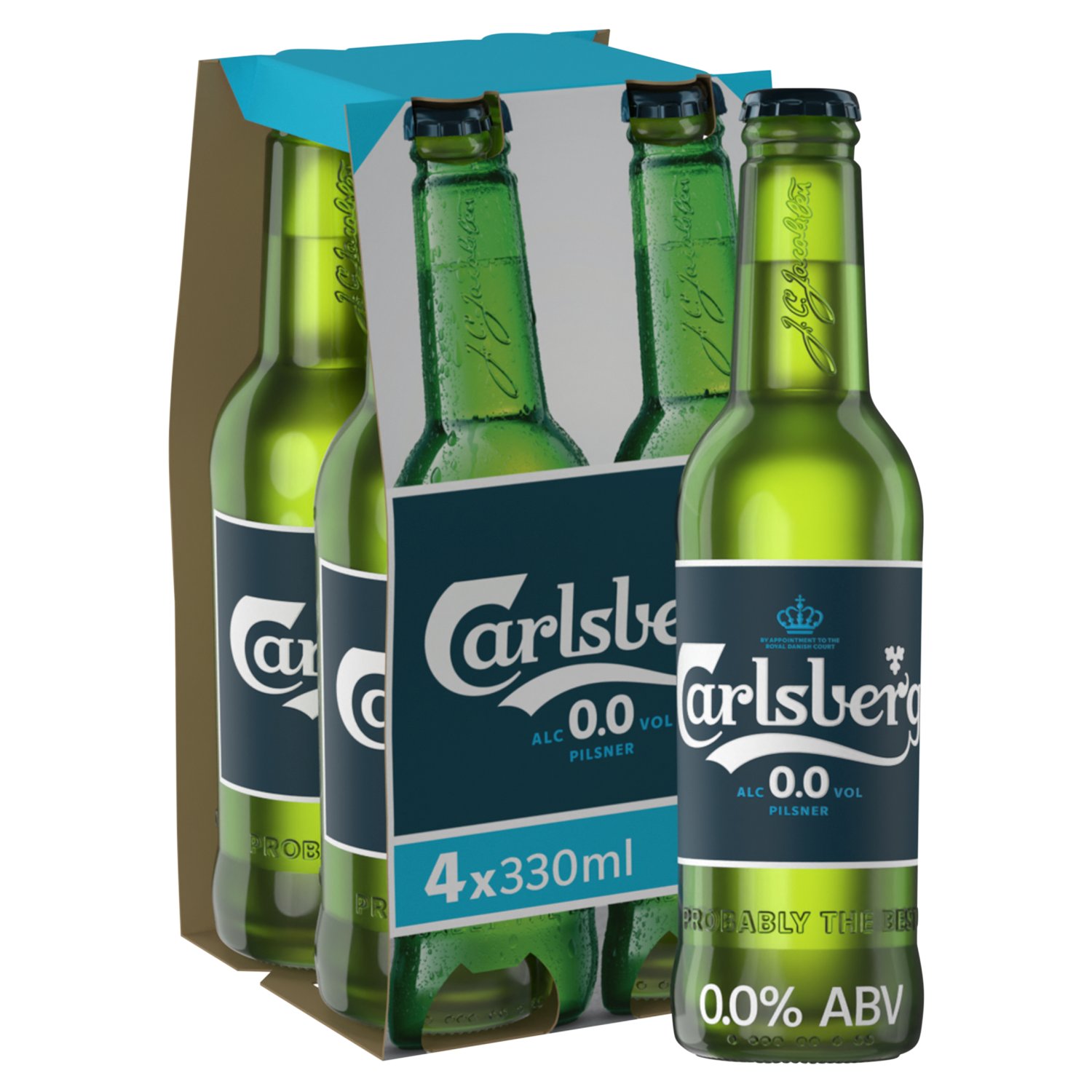 Carlsberg Pilsner 0.0 Bottles 4 Pack (330 ml)