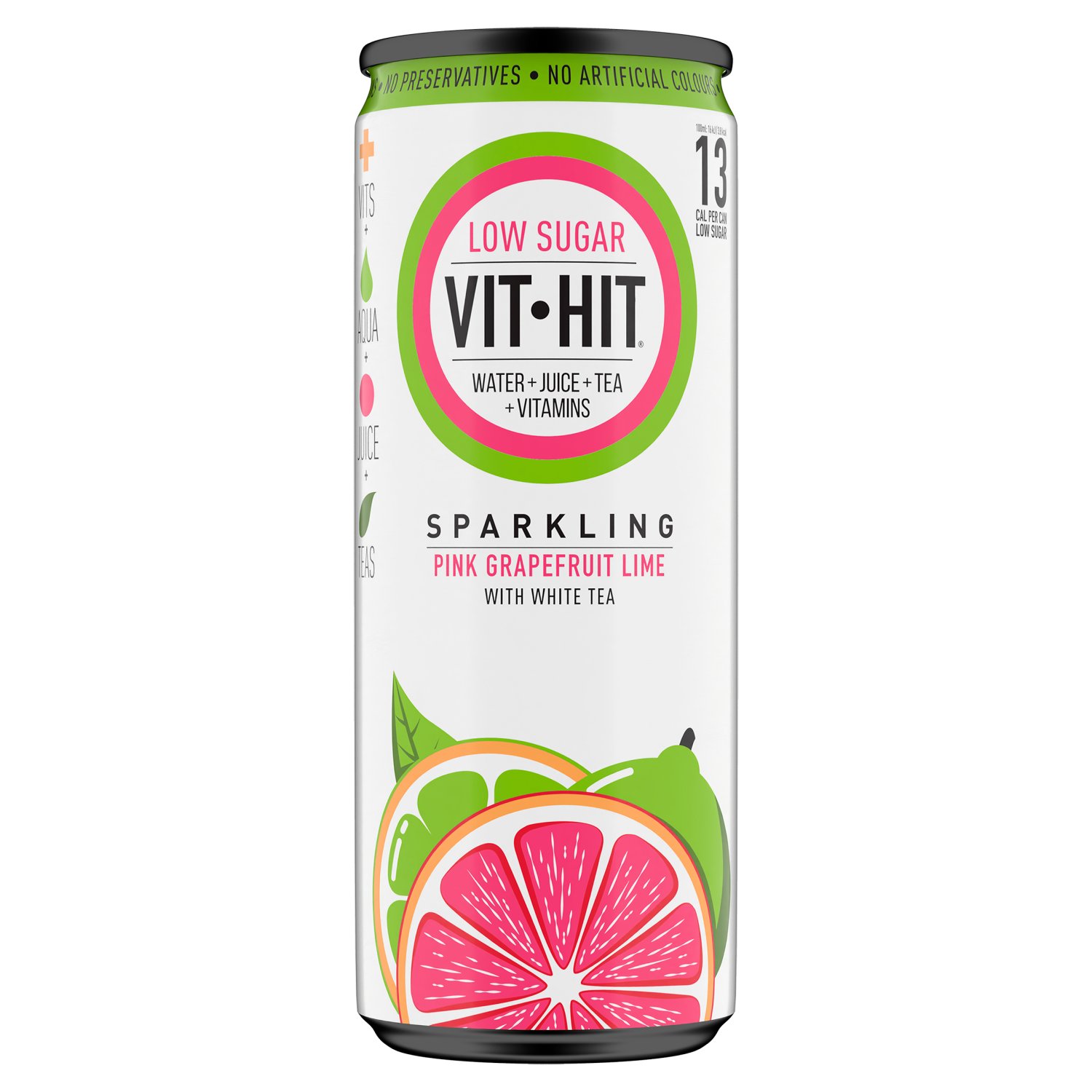 Vit Hit Sparkling Pink Grapefruit Lime Drink (330 ml)