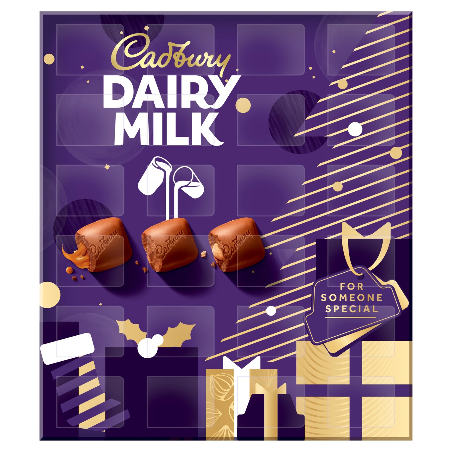 Cadbury Dairy Milk Chocolate Wholenut & Caramel Chunks Advent Calendar (258 g)