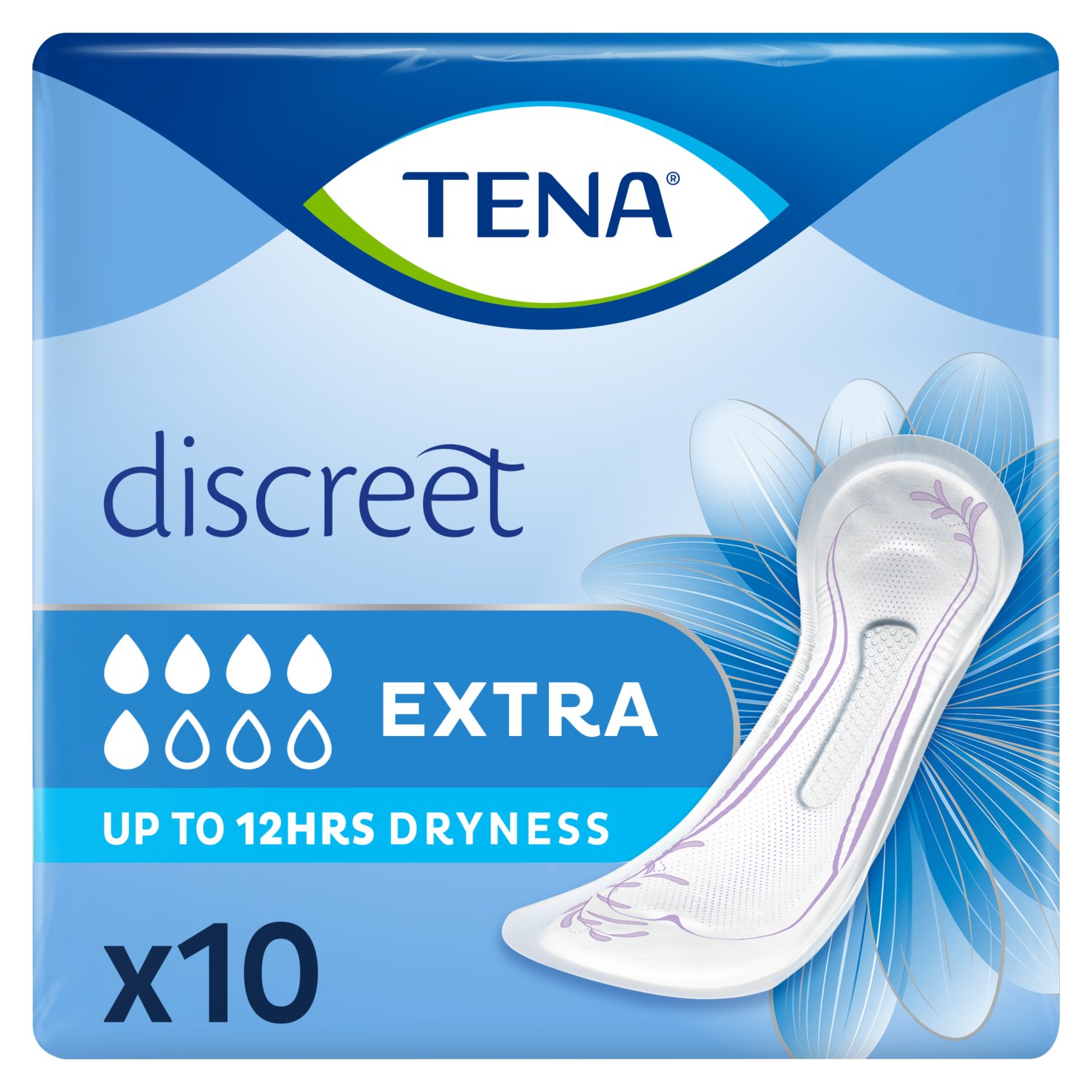 Tena Discreet Extra Pads (10 Piece)