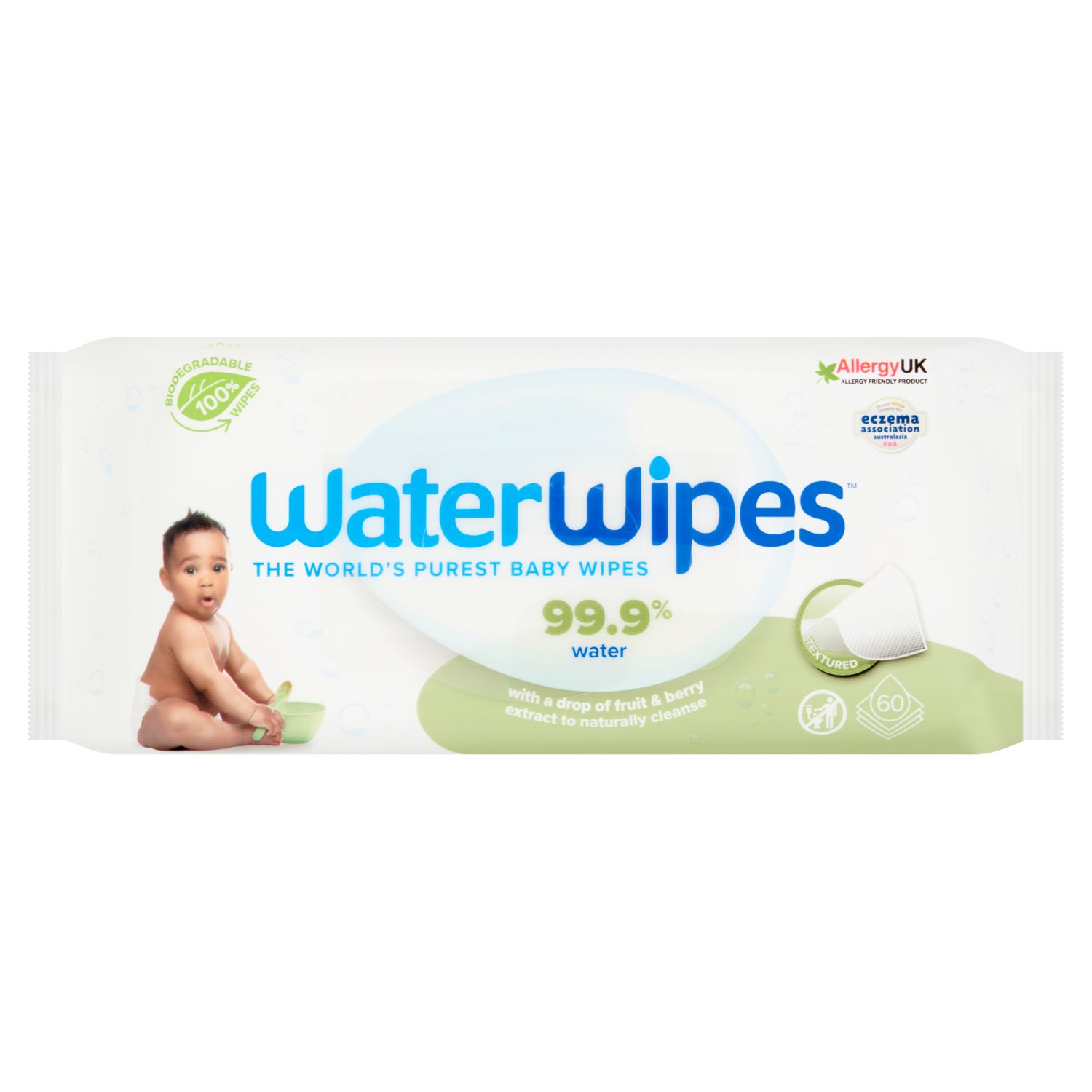 WaterWipes Textured Clean Baby Wipes (60 Piece)