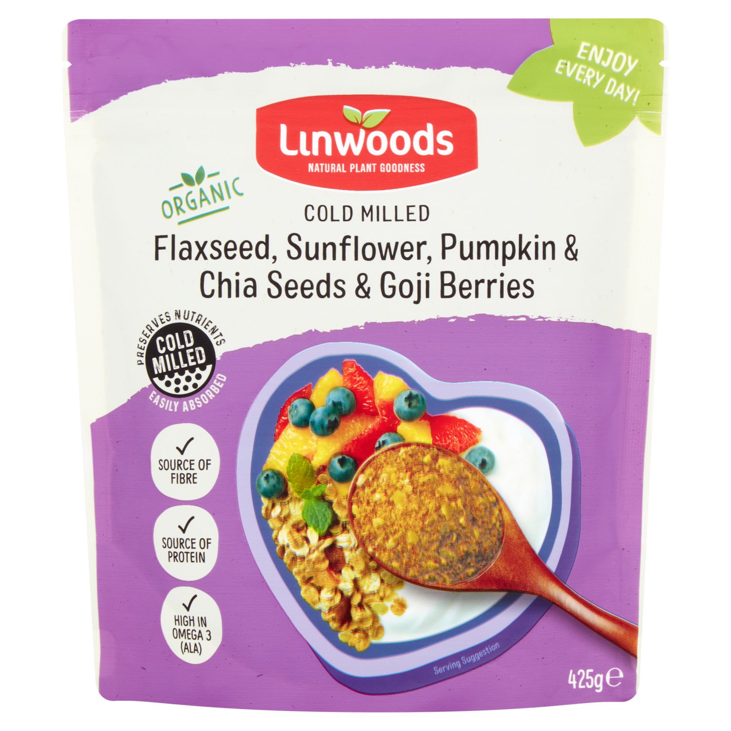 Linwoods Org Milled Flax Sunflower Pumpkin Chia & Goji Berries (425 g)