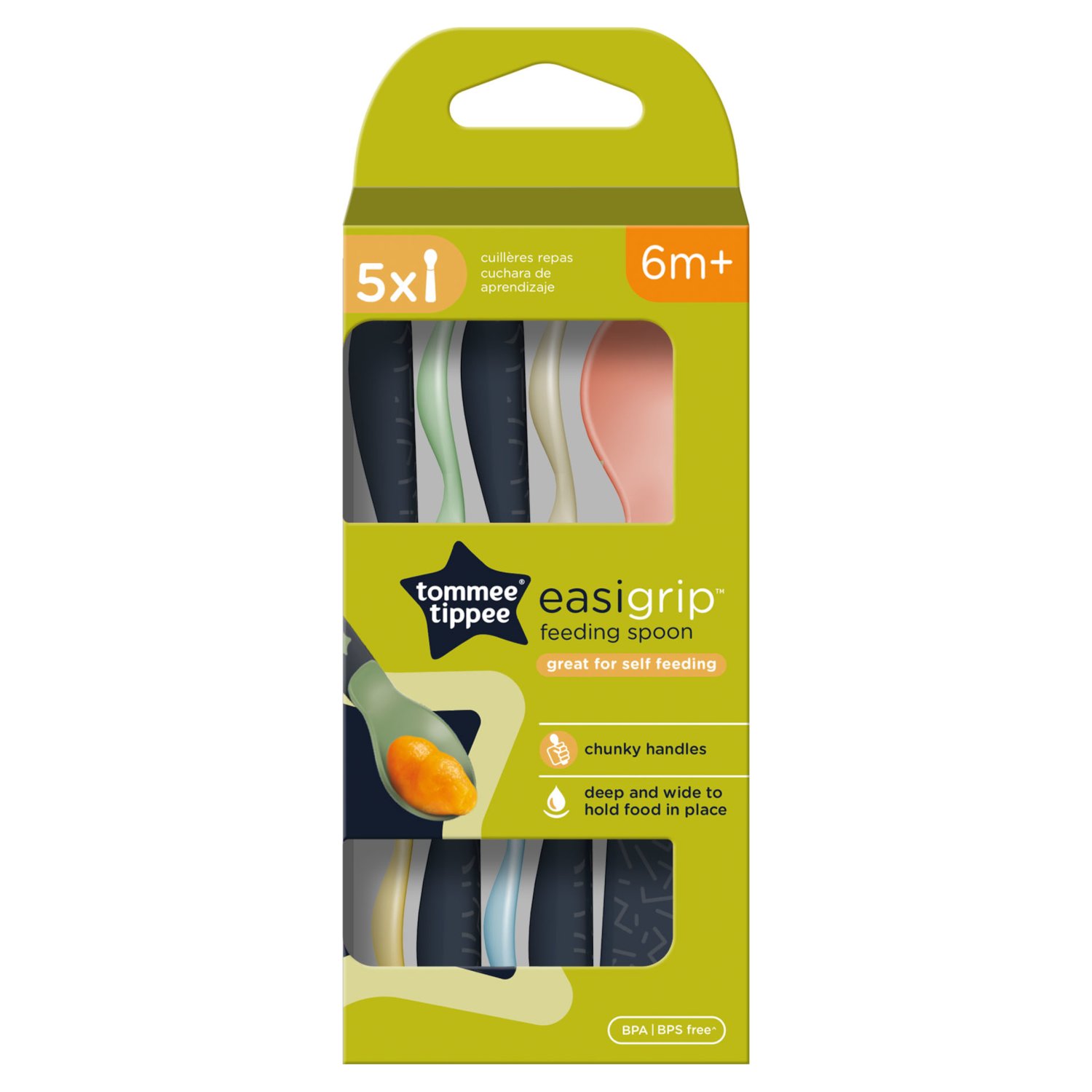 Tommee Tippee Easigrip Feeding Spoons 6 Months+ (5 Piece)