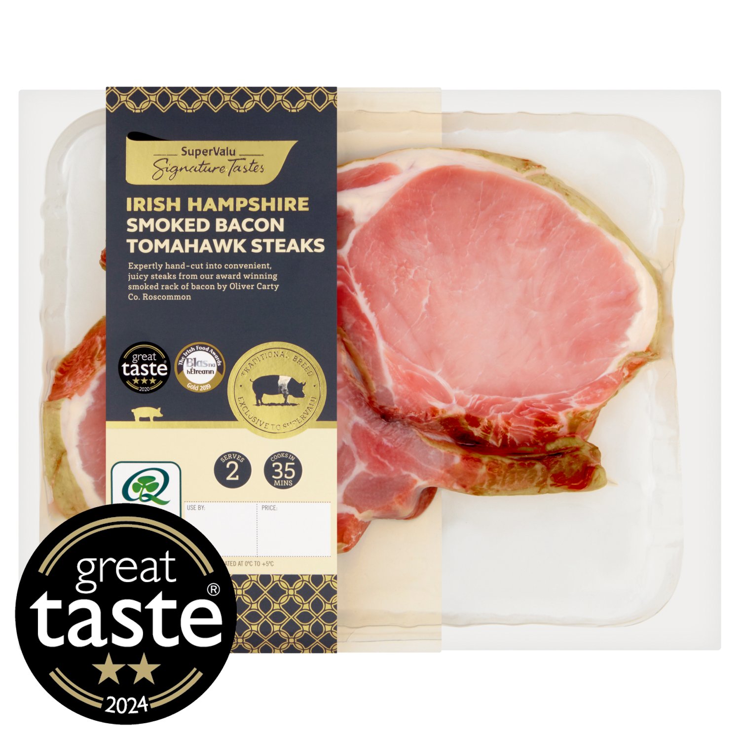 SuperValu Signature Tastes Smoked Rack Of Bacon Tomahawks (600 g)