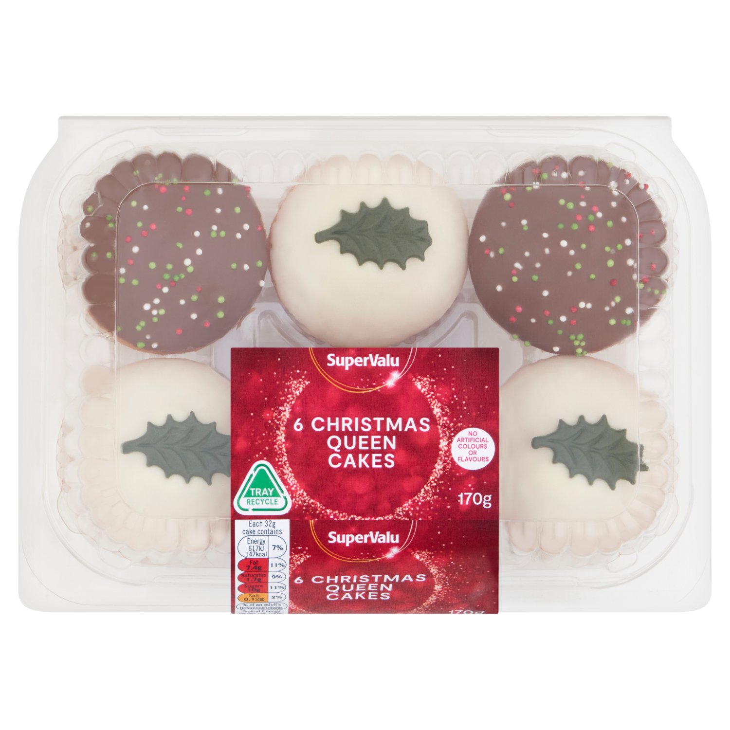 SuperValu Christmas Queencakes 6 Pack (170 g)