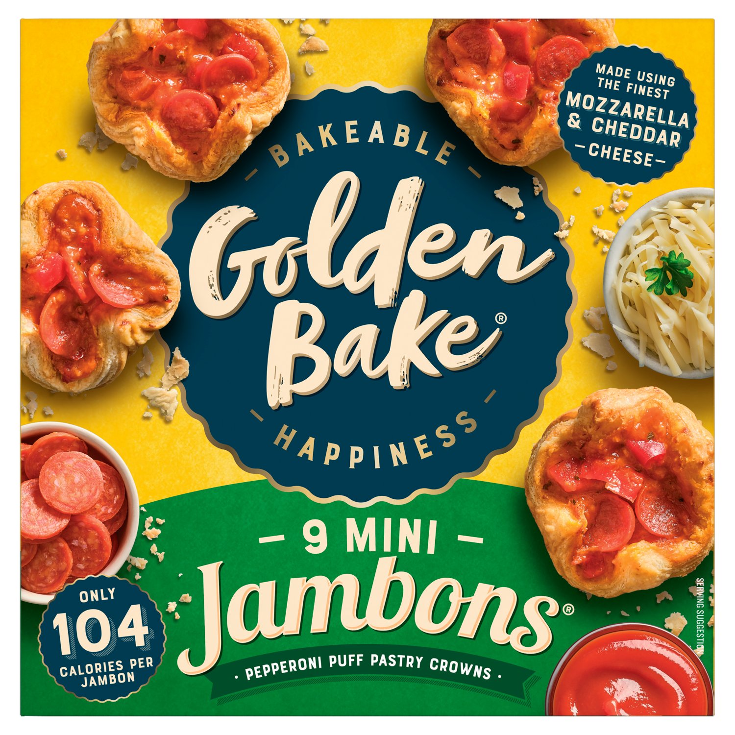 Golden Bake 9 Mini Pepperoni Pizza Jambons (315 g)