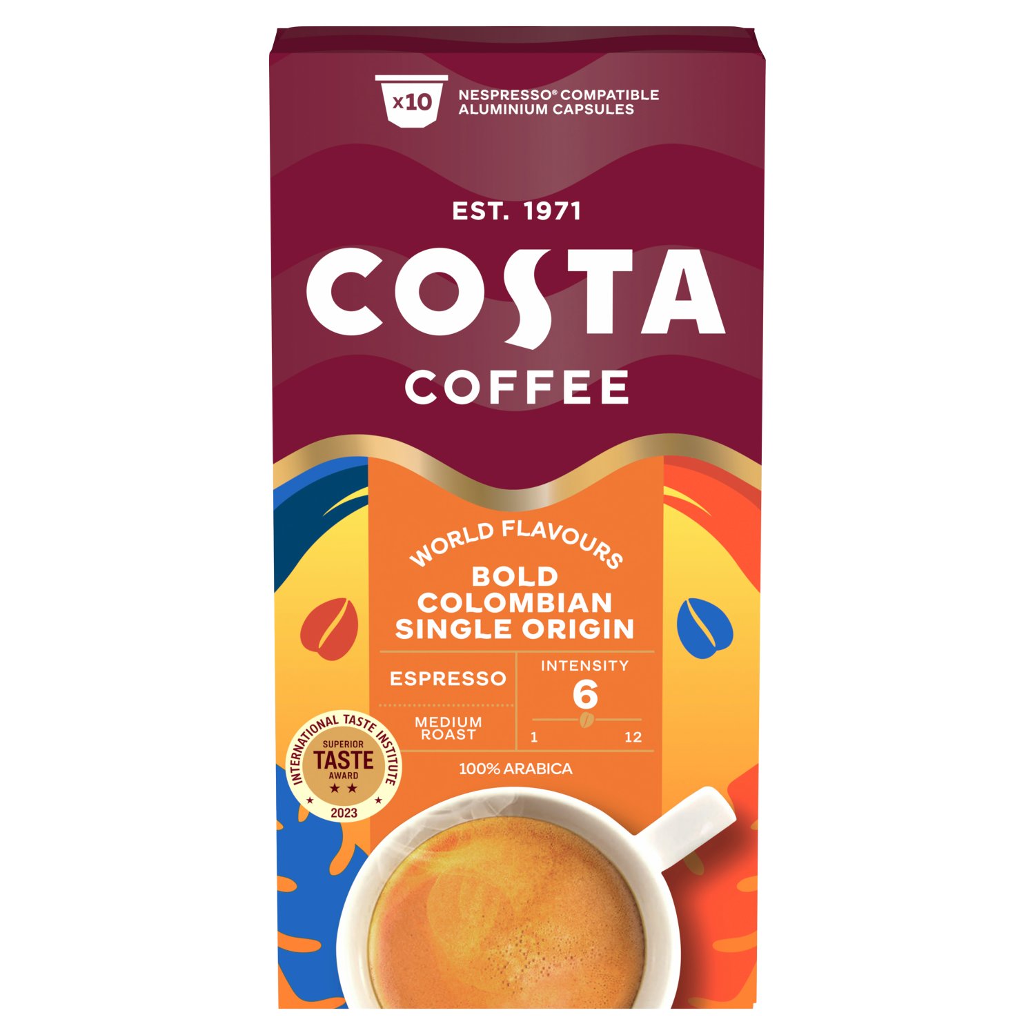 Costa Coffee The Colombian Roast Espresso 10 Pack (55 g)