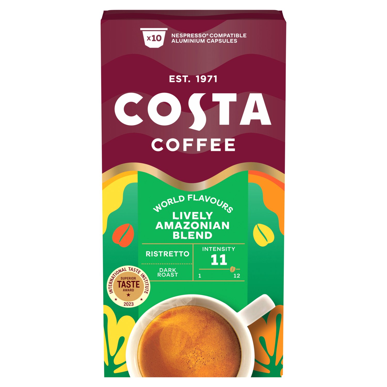 Costa Coffee The Lively Blend Ristretto 10 Pack (55 g)