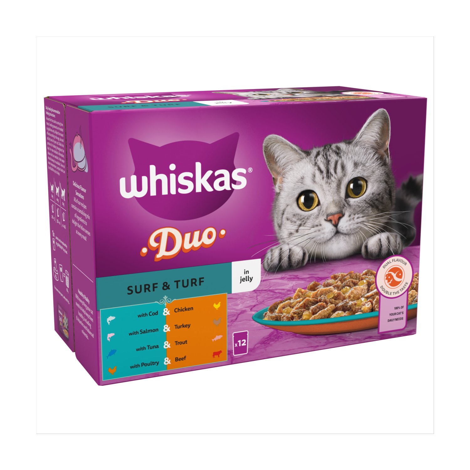 Whiskas Tasty Duo 1+ Surf & Turf In Jelly (85 g)