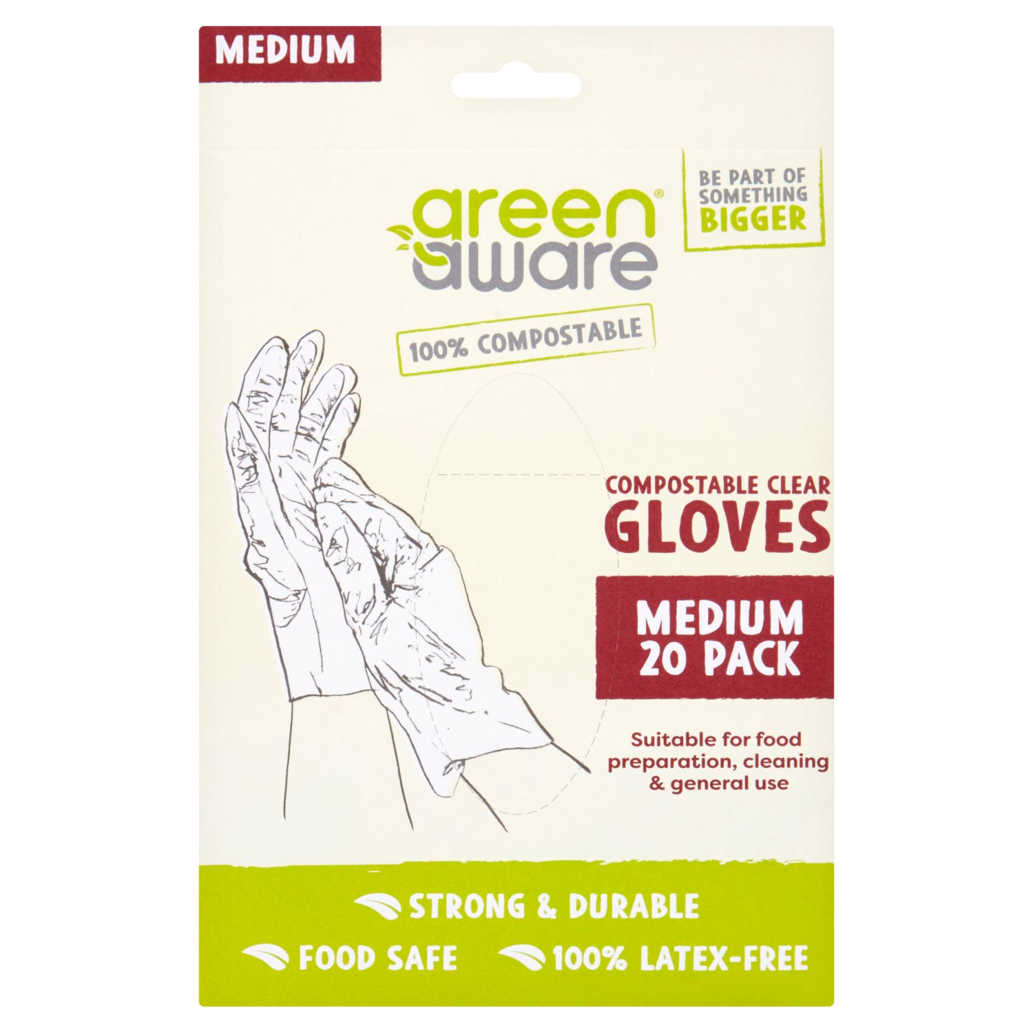 Green Aware Compostable Medium Gloves (1 Piece)