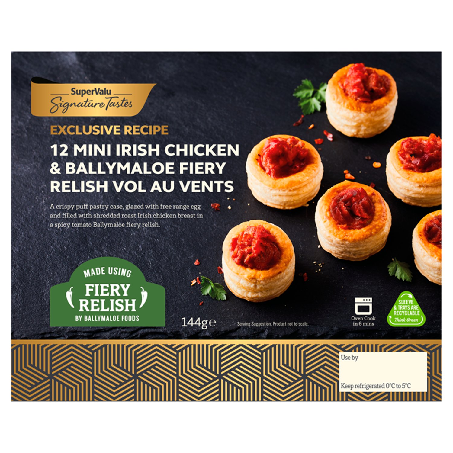 SuperValu Signature Tastes Fiery Chicken & Ballymaloe Relish Vol Au Vents 12 Pk (144 g)