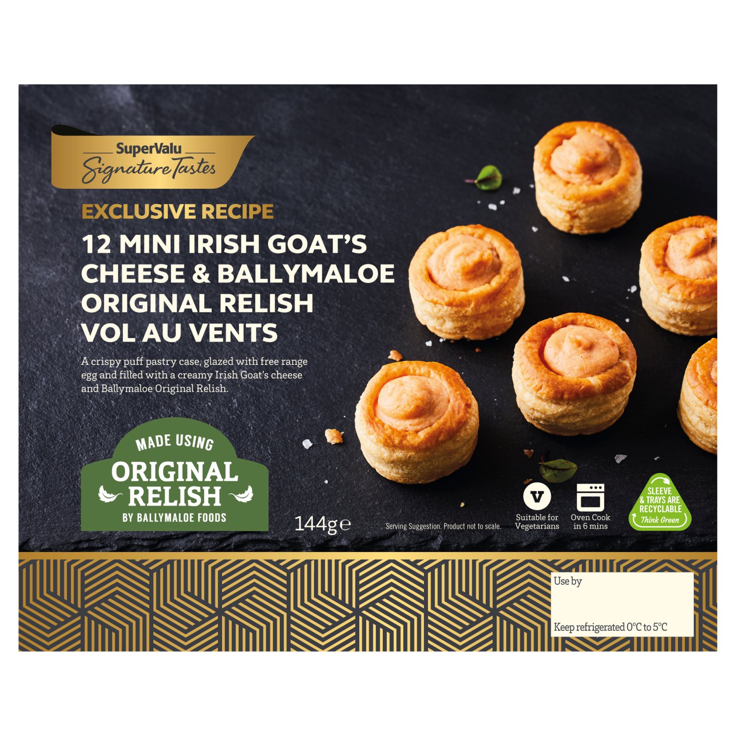 SuperValu Signature Tastes Goats Cheese & Ballymaloe Relish Vol Au Vent 12 Pack (144 g)