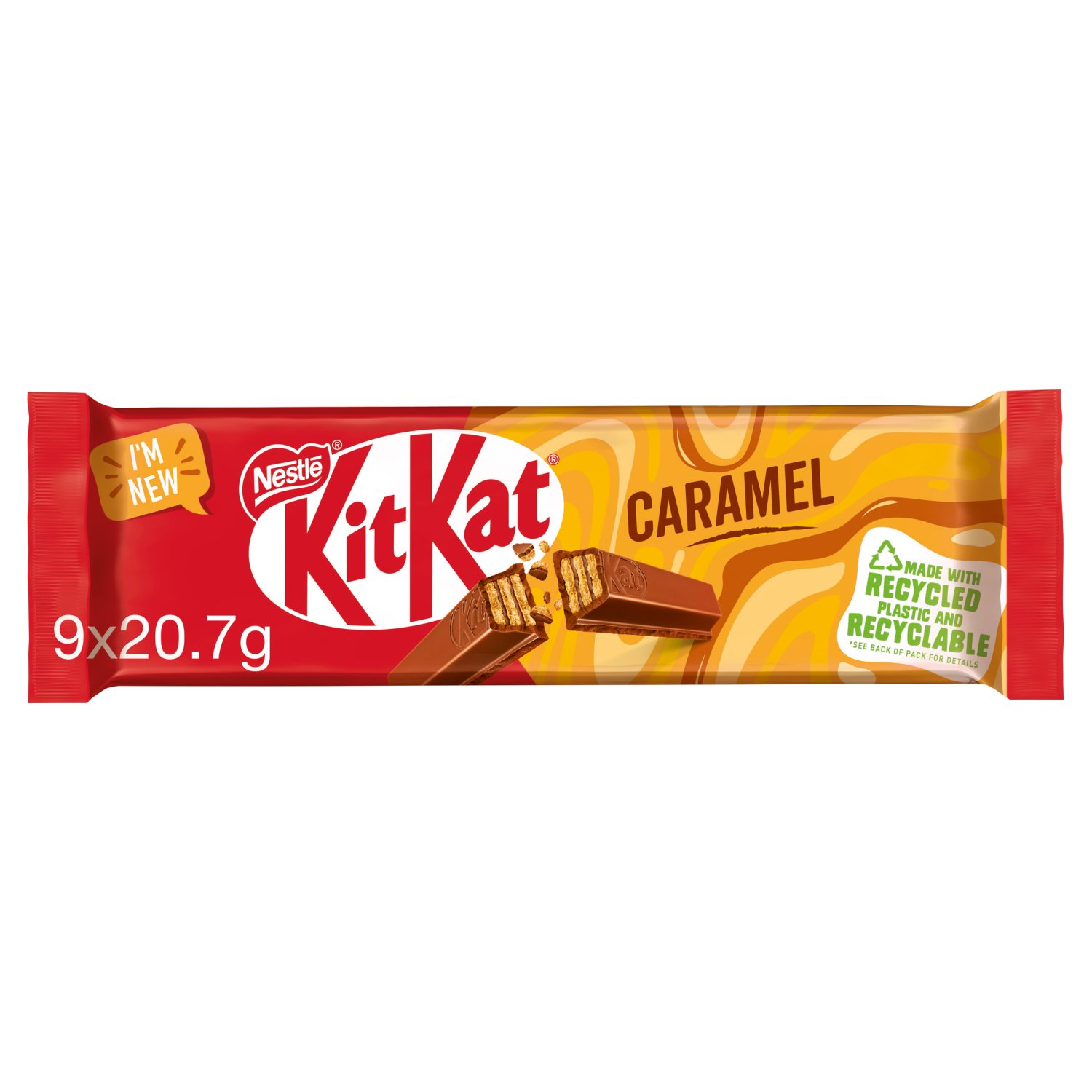 Nestle KitKat 2 Finger Caramel Biscuit Bar 9 Pack (20.66 g)