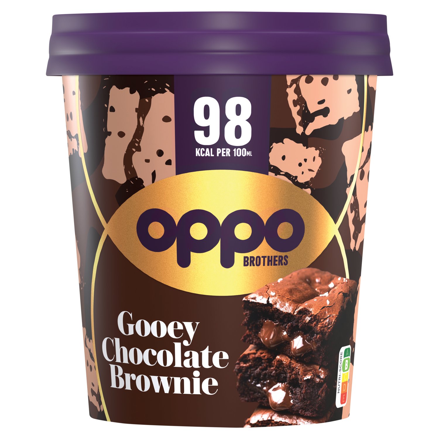 Oppo Double Chocolate Brownie Ice Cream (475 ml)