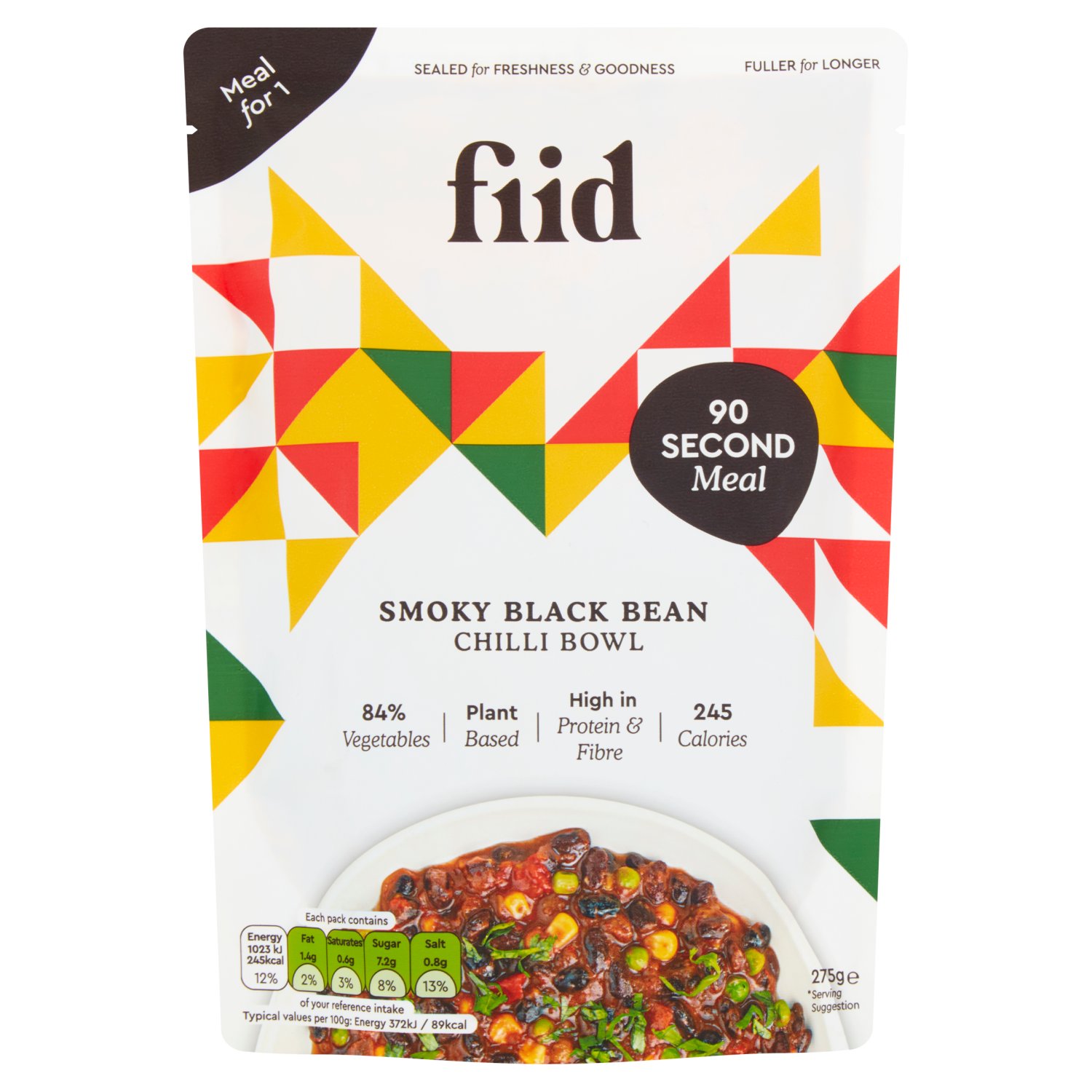 Fiid Smoky Black Bean Chilli Bowl (275 g)