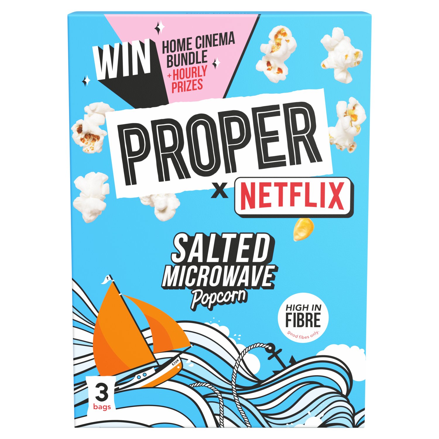 Propercorn Microwave Salted Popcorn 3 Pack (210 g)