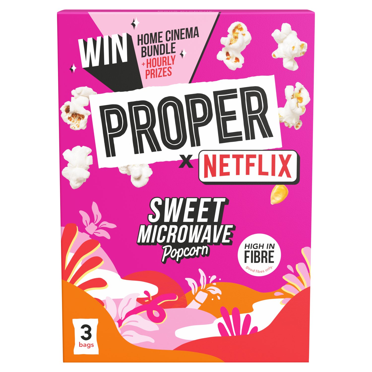 Propercorn Microwave Sweet Popcorn 3 Pack (210 g)