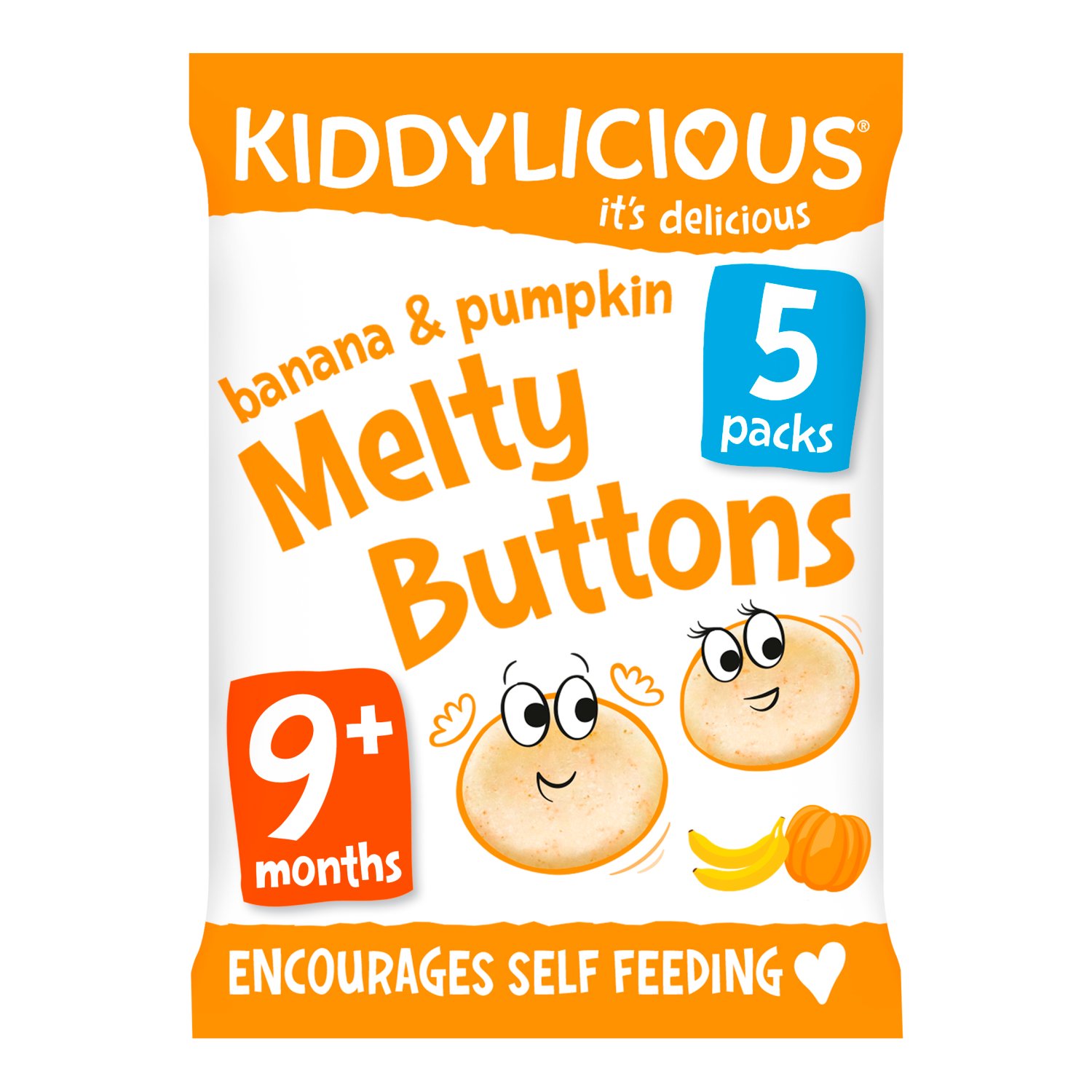 Kiddlyicious Mlt Btns Ban & Pum M 9months (10 g)