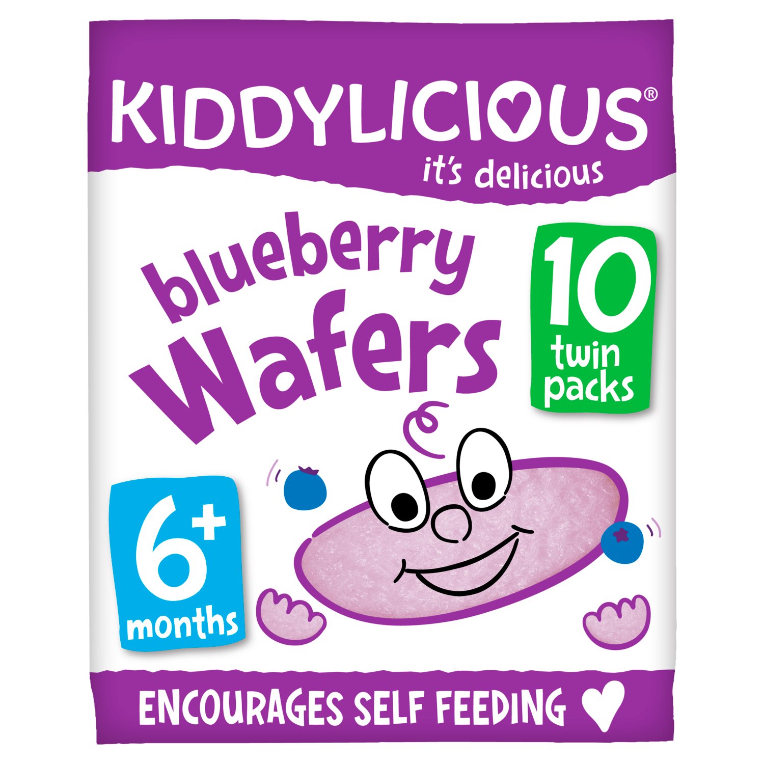 Kiddylicious Wafers Blueberry Mbag 4x10 (10 g)