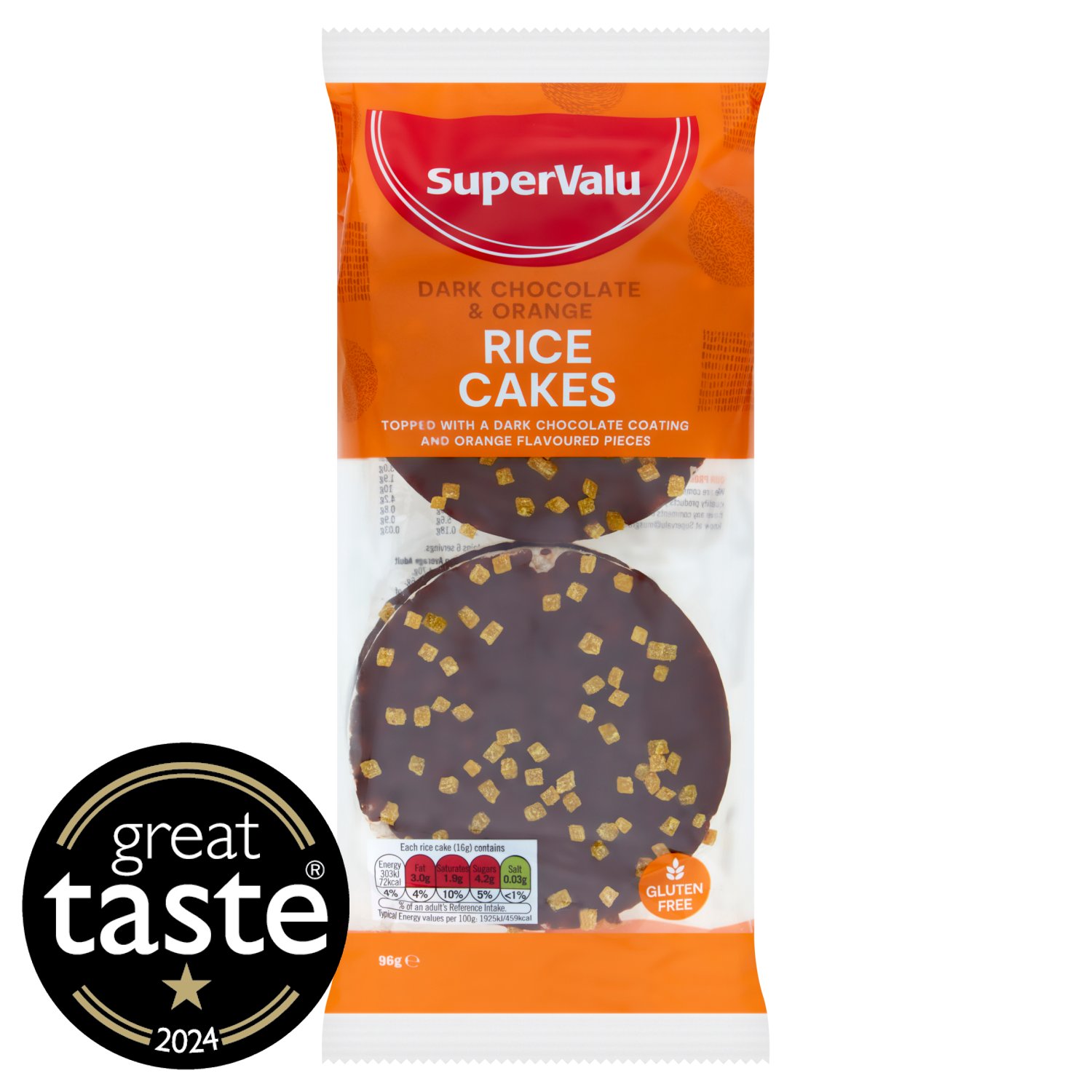 SuperValu Dark Chocolate & Orange Rice Cakes (96 g)