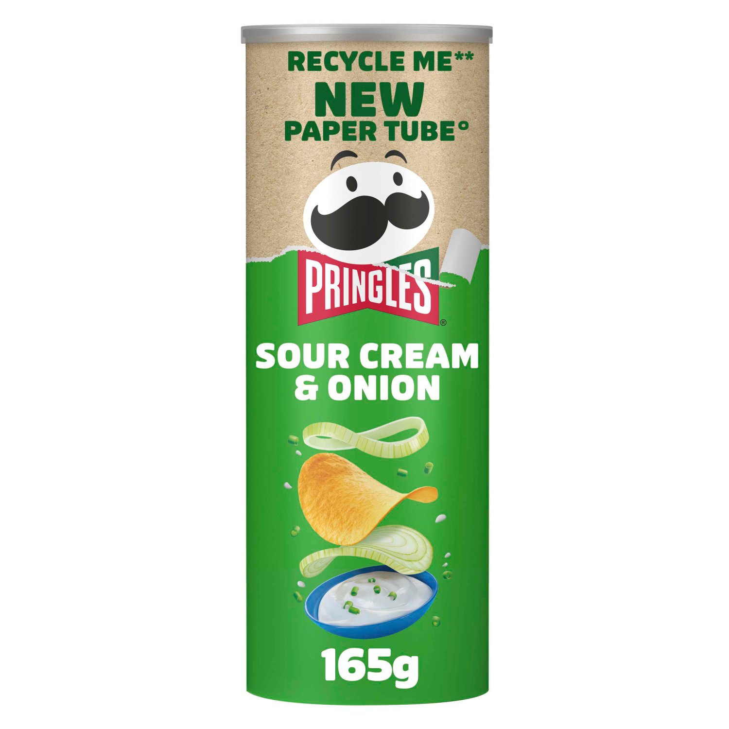 Pringles Sour Cream & Onion Crisps (165 g)