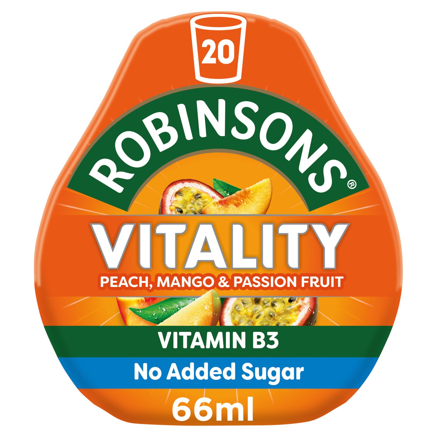 Robinsons Vitality Peach. Mango & Passionfruit Drops (66 ml)