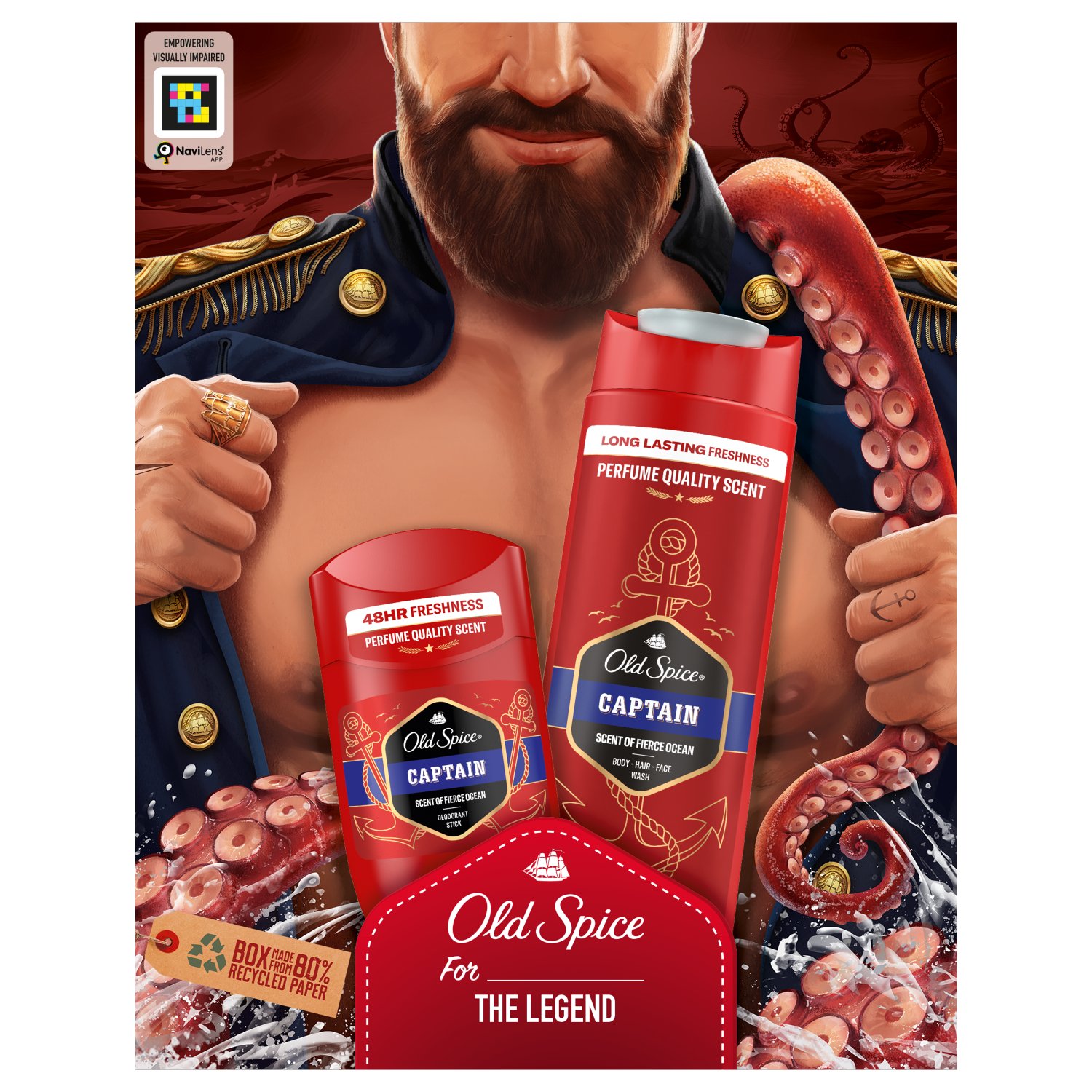 Old Spice Dark Captain Deo Stick 150ml + Shower Gel 250ml (1 Piece)