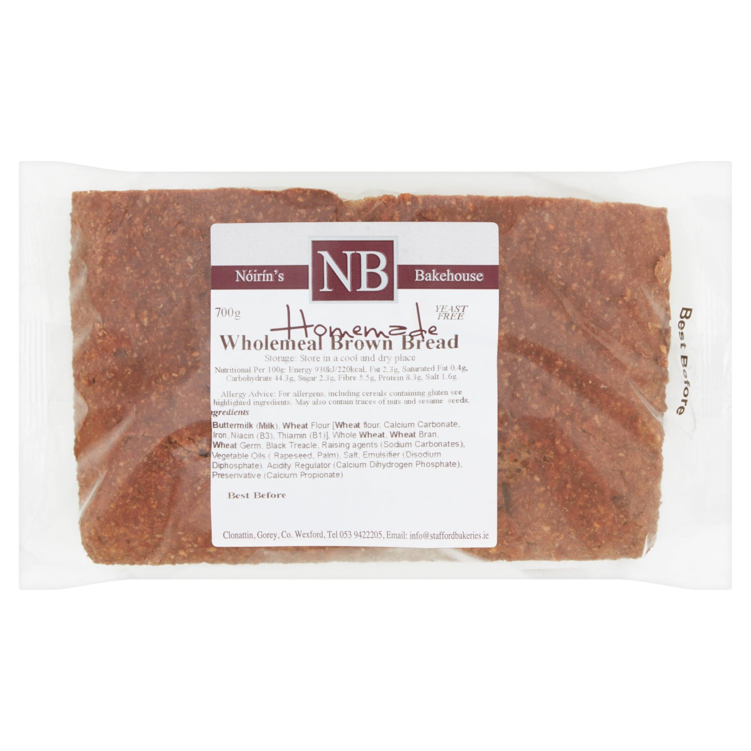 Noirins Wholemeal Brown Bread (700 g)