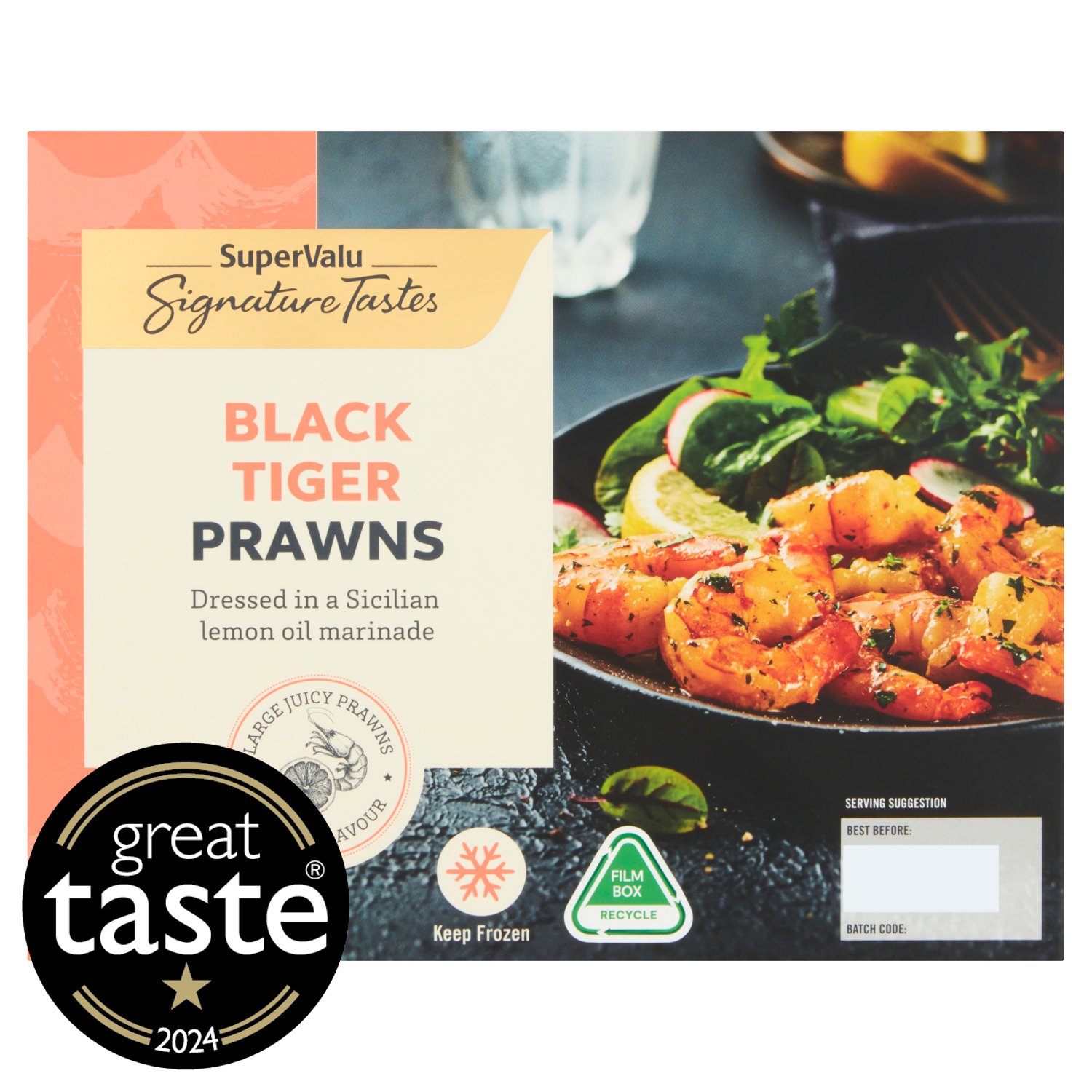 SuperValu Signature Tastes Black Tiger Prawns With Sicilian Lemon Marinade (210 g)