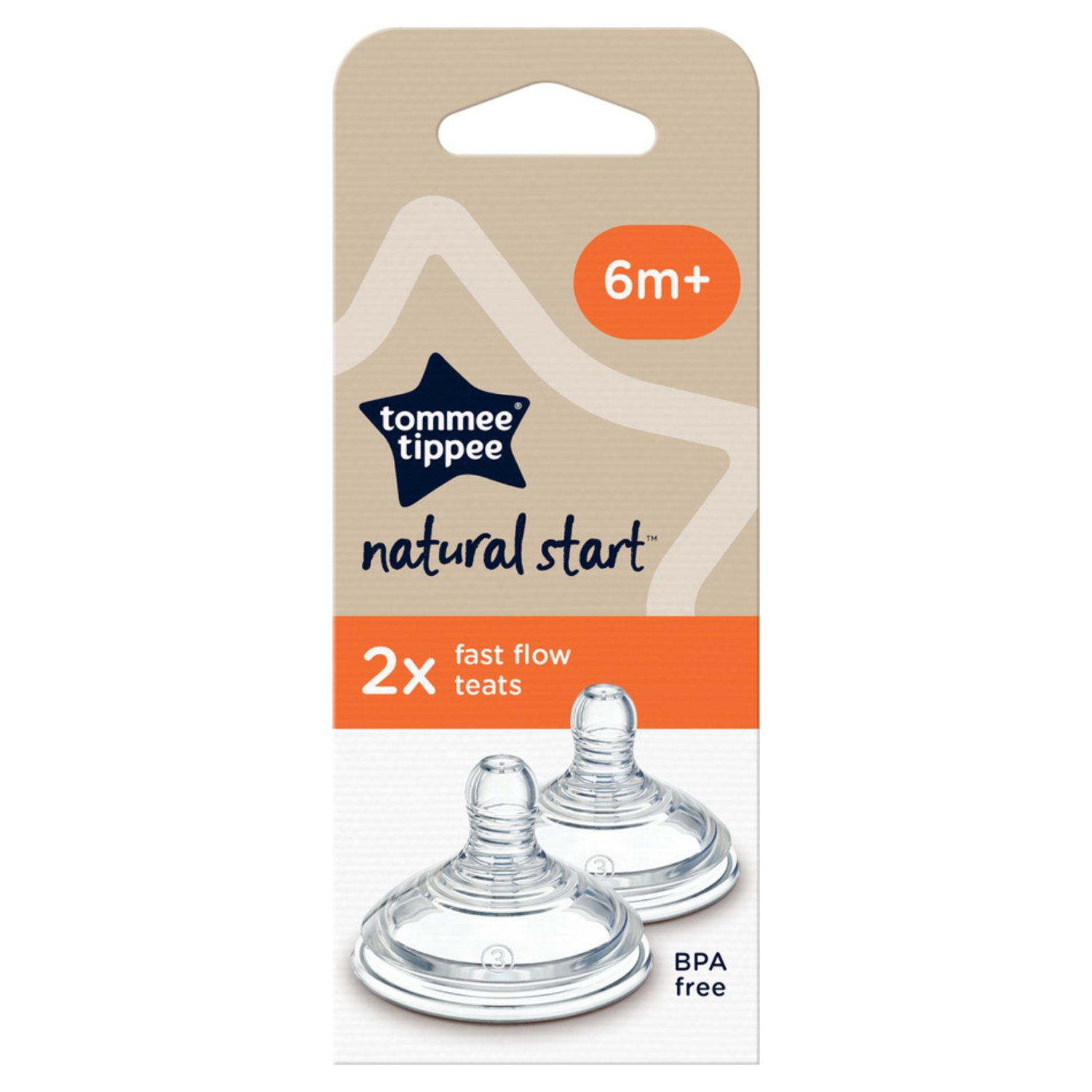 Tommee Tippee Natural Start Fast Flow Teats 6 Months+ (2 Piece)
