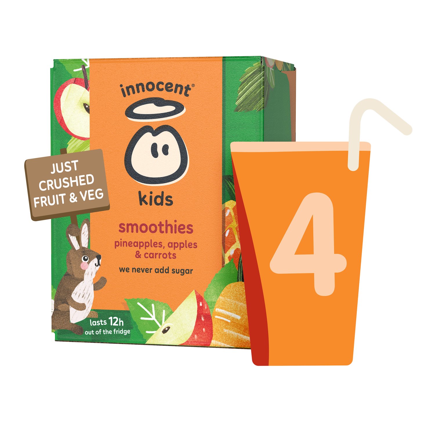 Innocent Kids Smoothie Pineapple Apple And Carrot 4 Pack (150 ml)