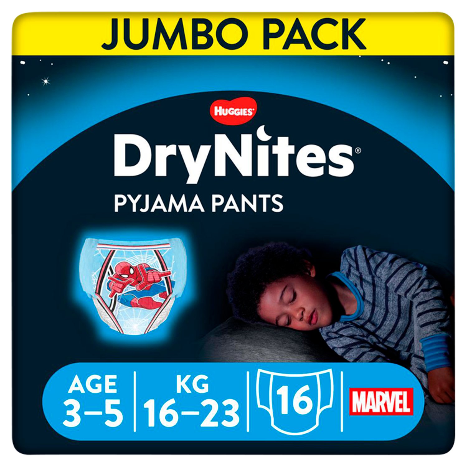 Huggies Drynites 3-5 Boy Jumbo (16 Piece)