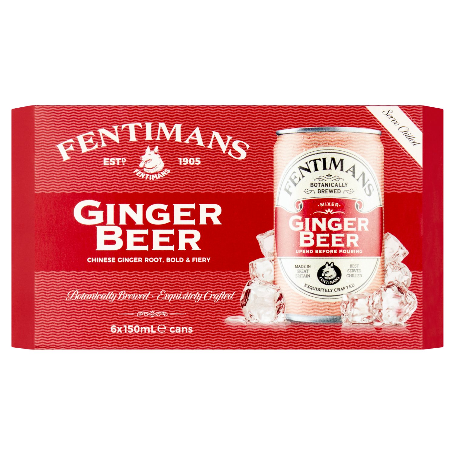 Fentimans Ginger Beer Can 6 Pack (150 ml)