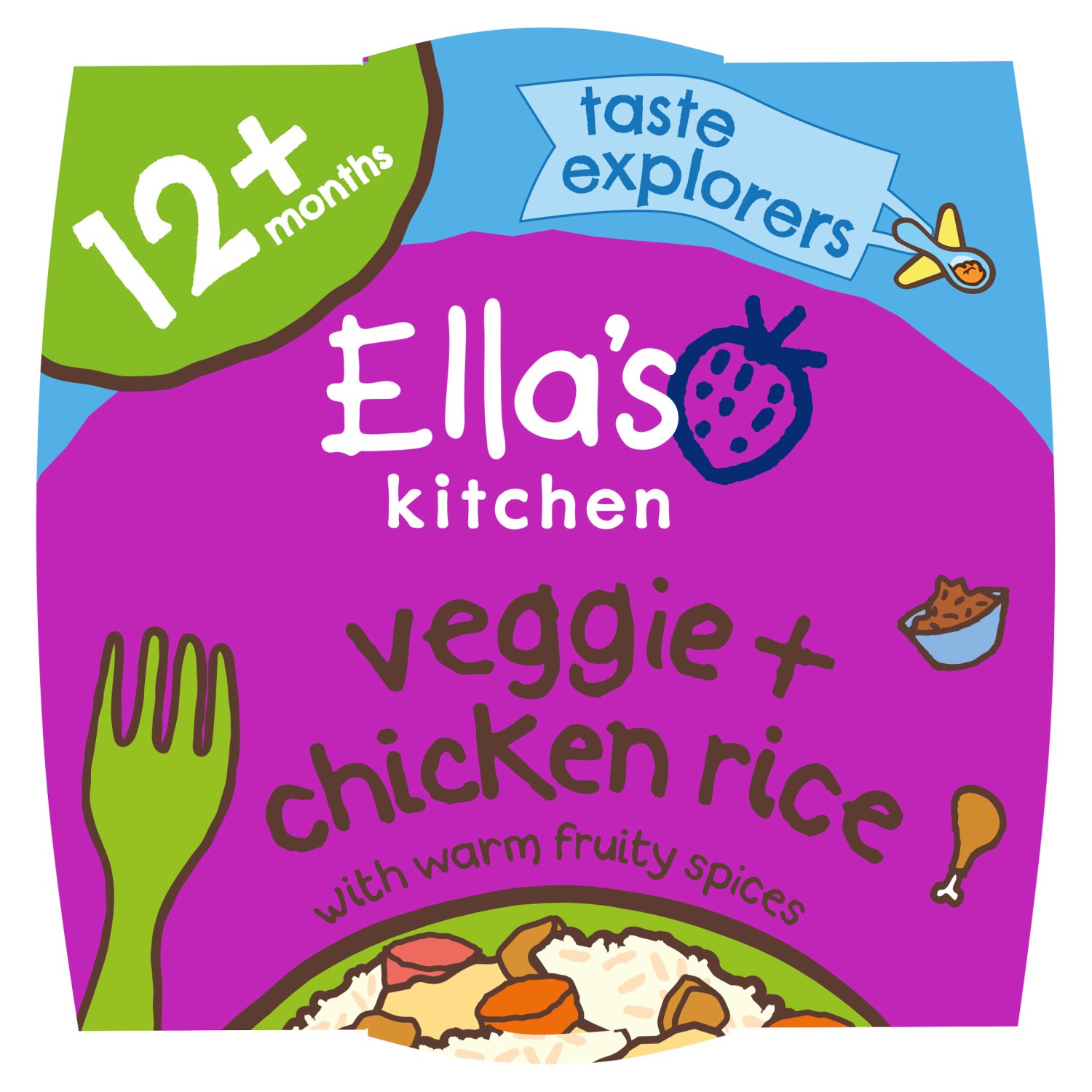 Ella's Kitchen Veggie & Chicken Rice 12+Months (200 g)