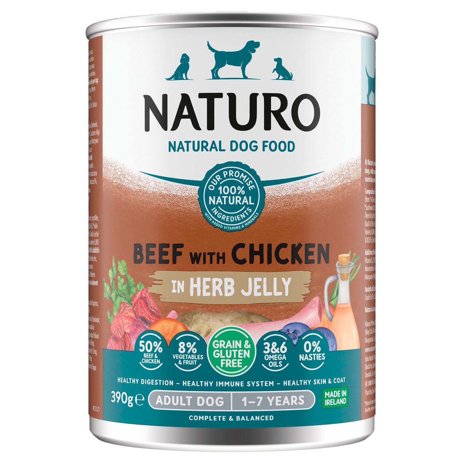 Naturo Beef With Chicken In Jelly (390 g)