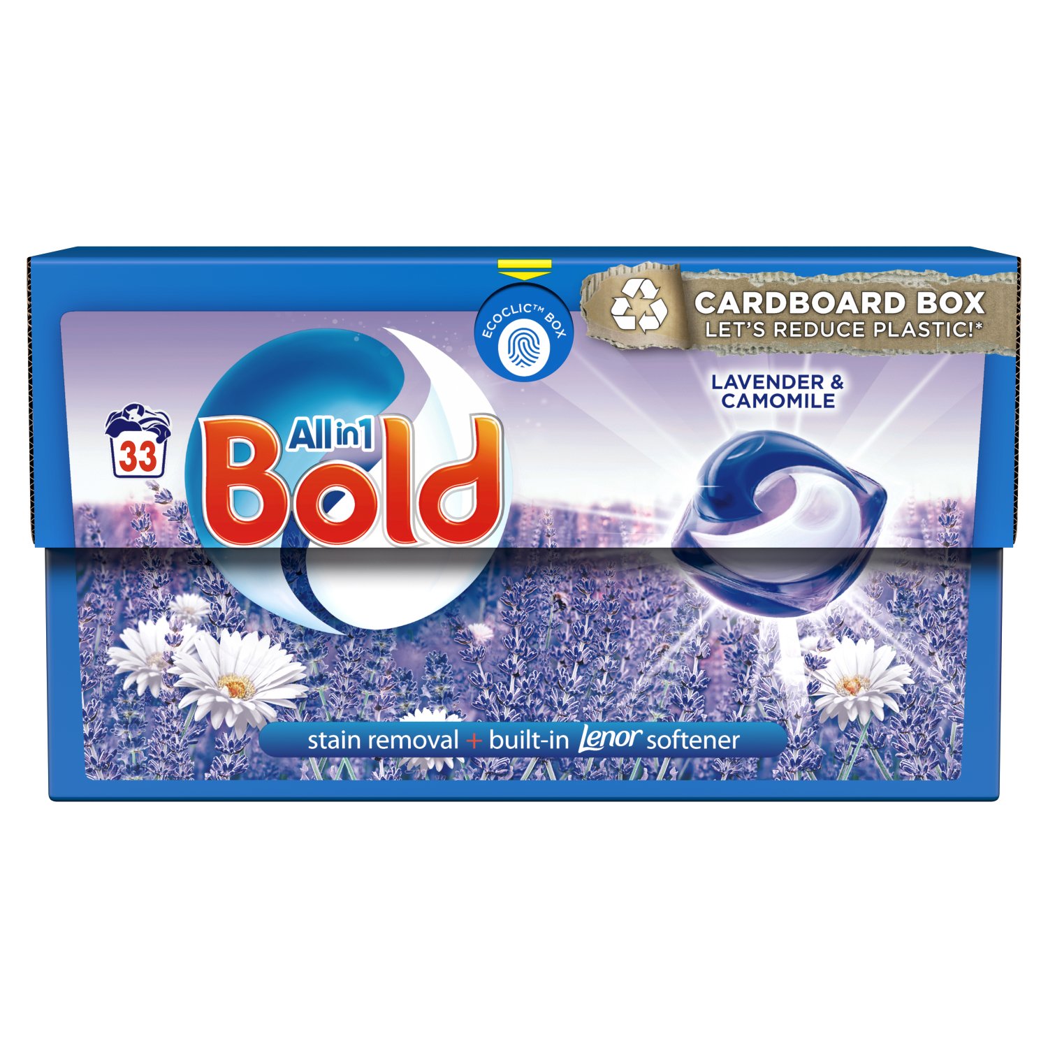 Bold 3n1 Lavender and Camomile Washing Liquid Capsules 33 Wash (33 Piece)