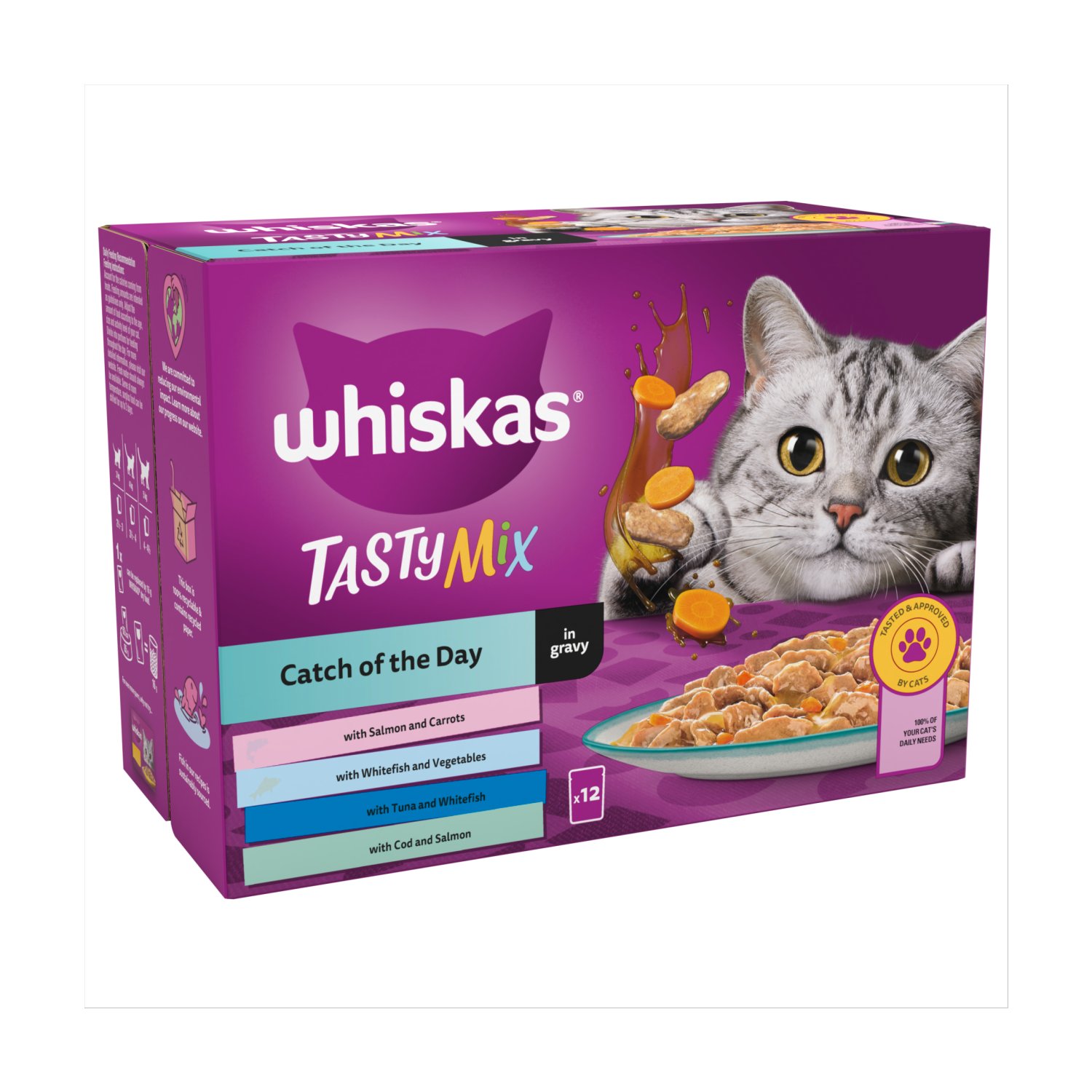 Whiskas Tasty Mix 1+ Catch Of The Day In Gravy (85 g)