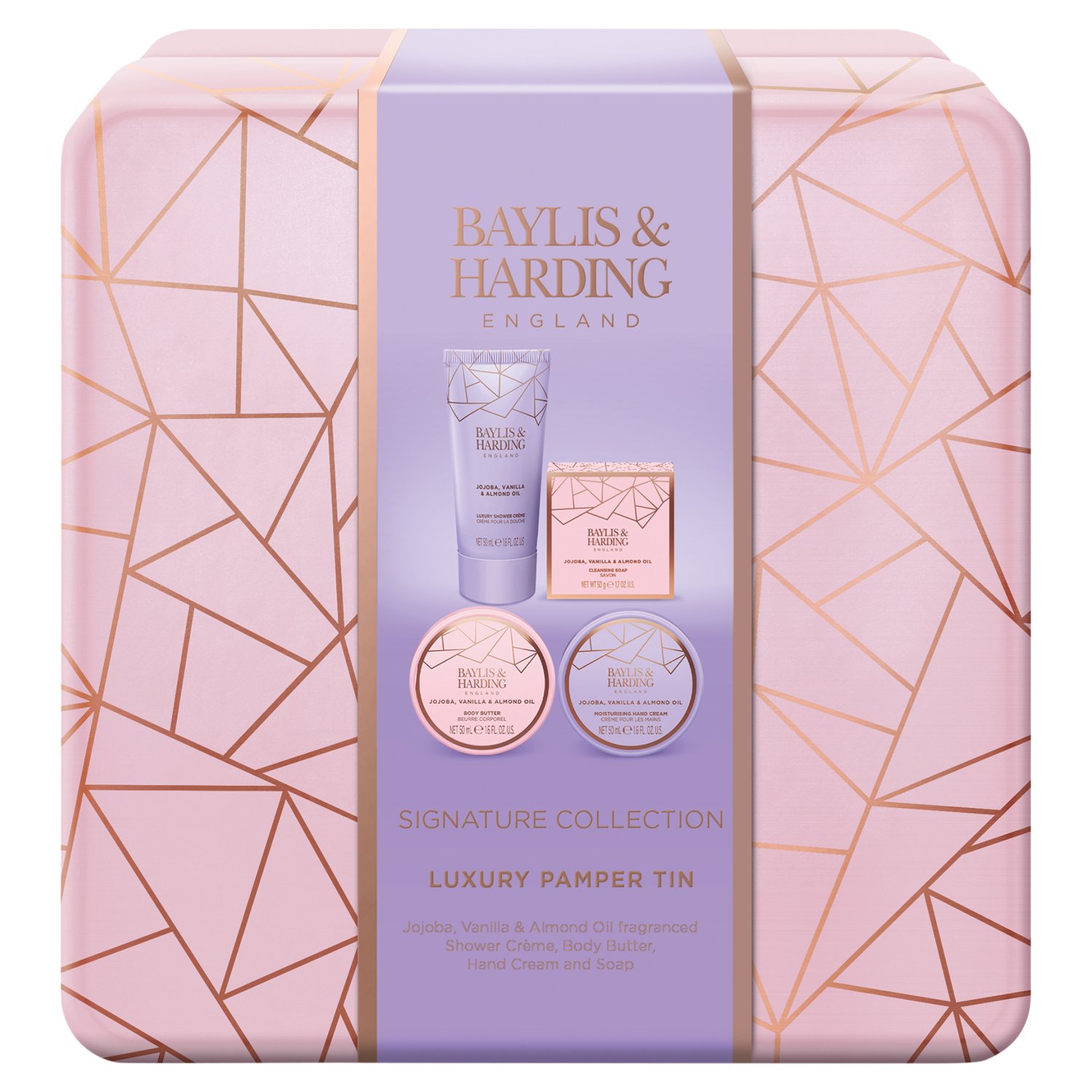 Baylis & Harding Jojoba, Vanilla & Almond Oil Luxury Pamper Tin Gift Set (1 Piece)