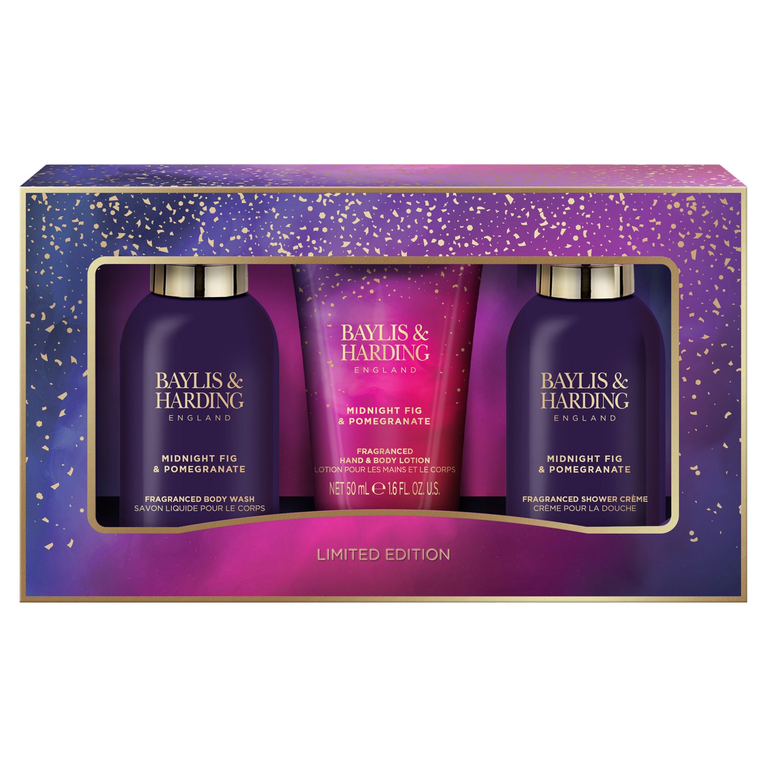 Baylis & Harding Midnight Fig & Pomegranate Luxury Bathing Mini Treats Gift Set (1 Piece)