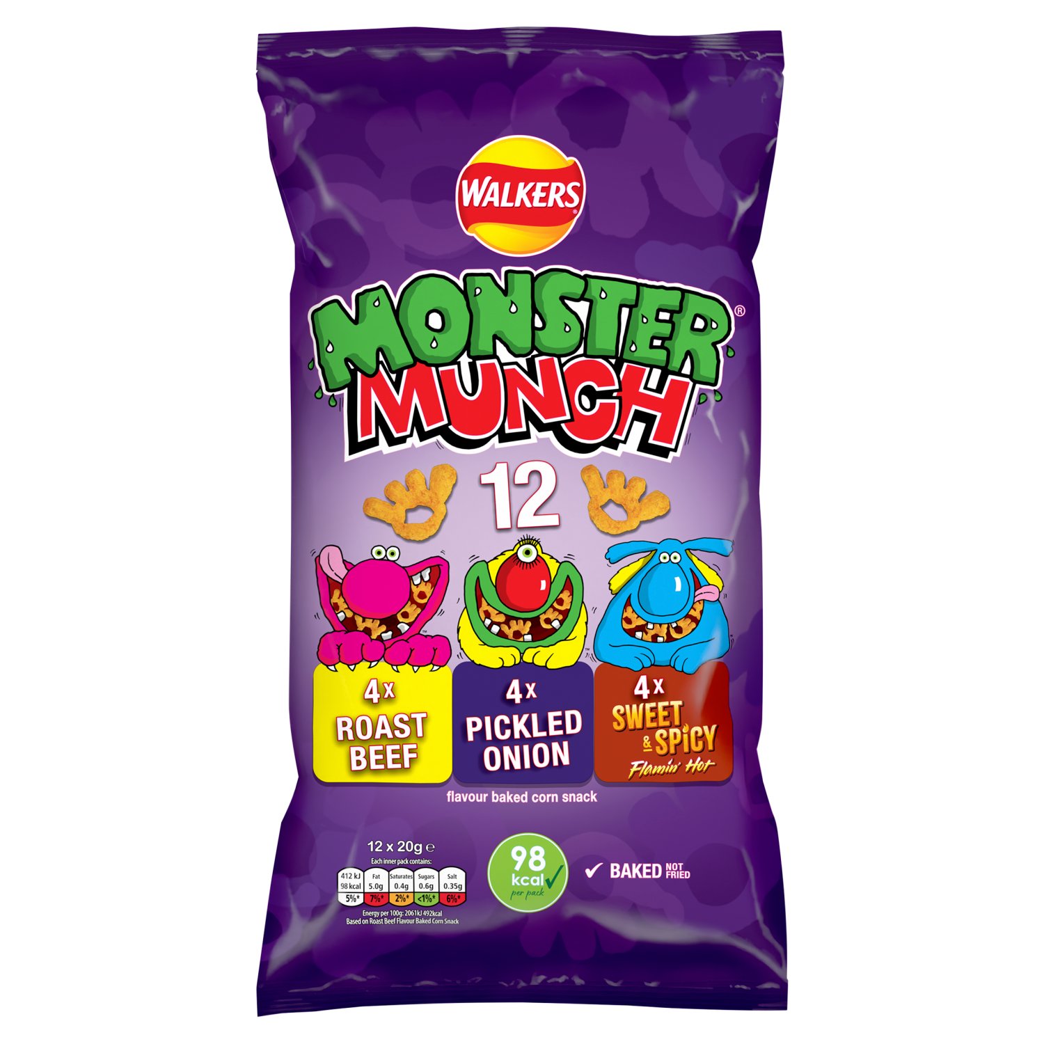 Walkers Monster Munch Variety 12 Pack (20 g)