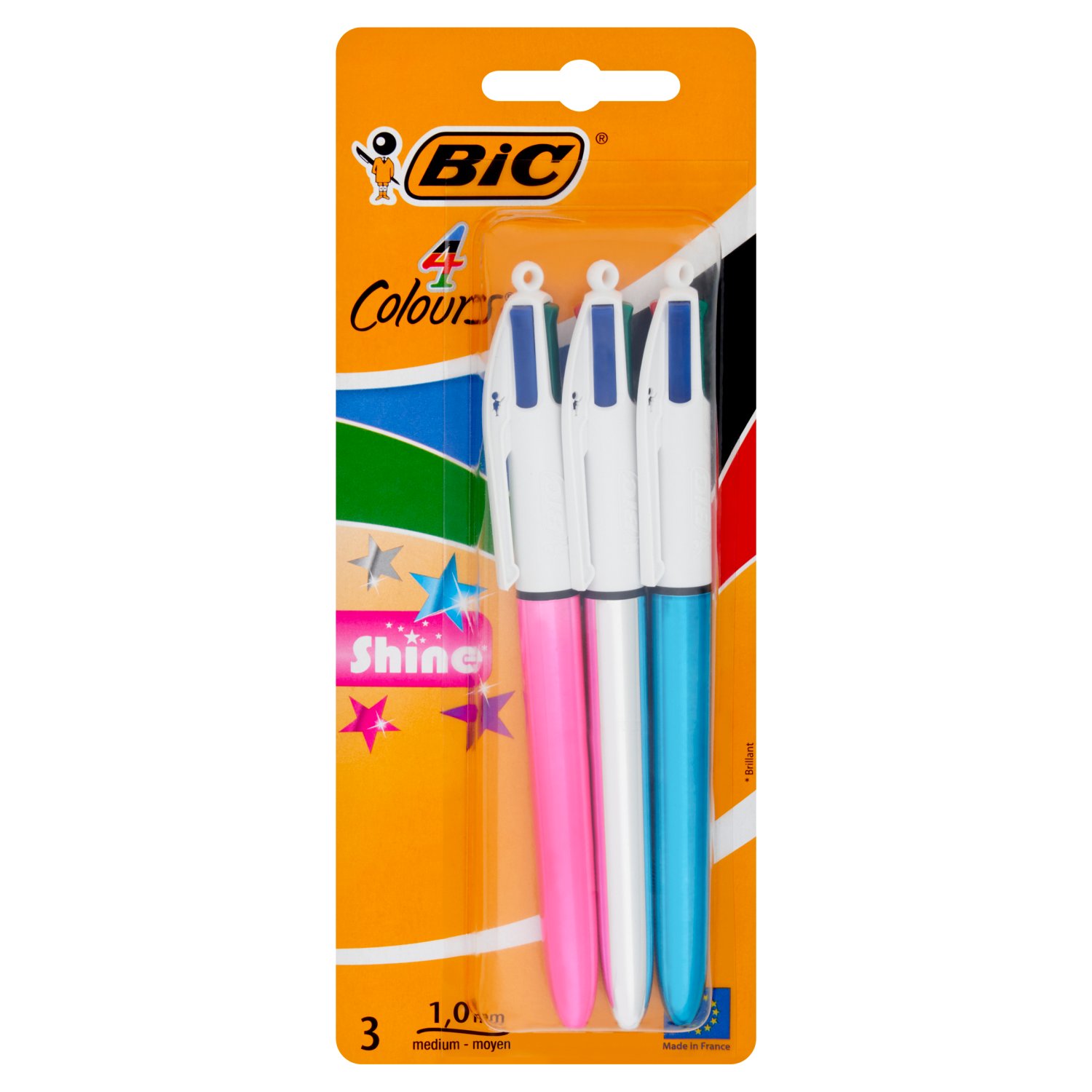 Bic 4 Colour Shine 3pk (1 Piece)