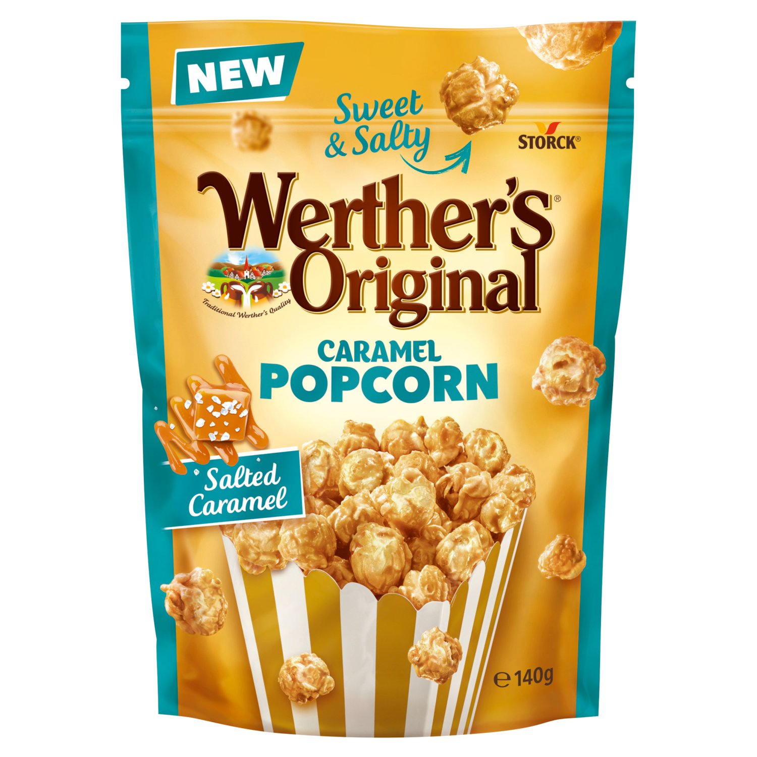 Werther's Original Salted Caramel Popcorn Pouch (140 g)