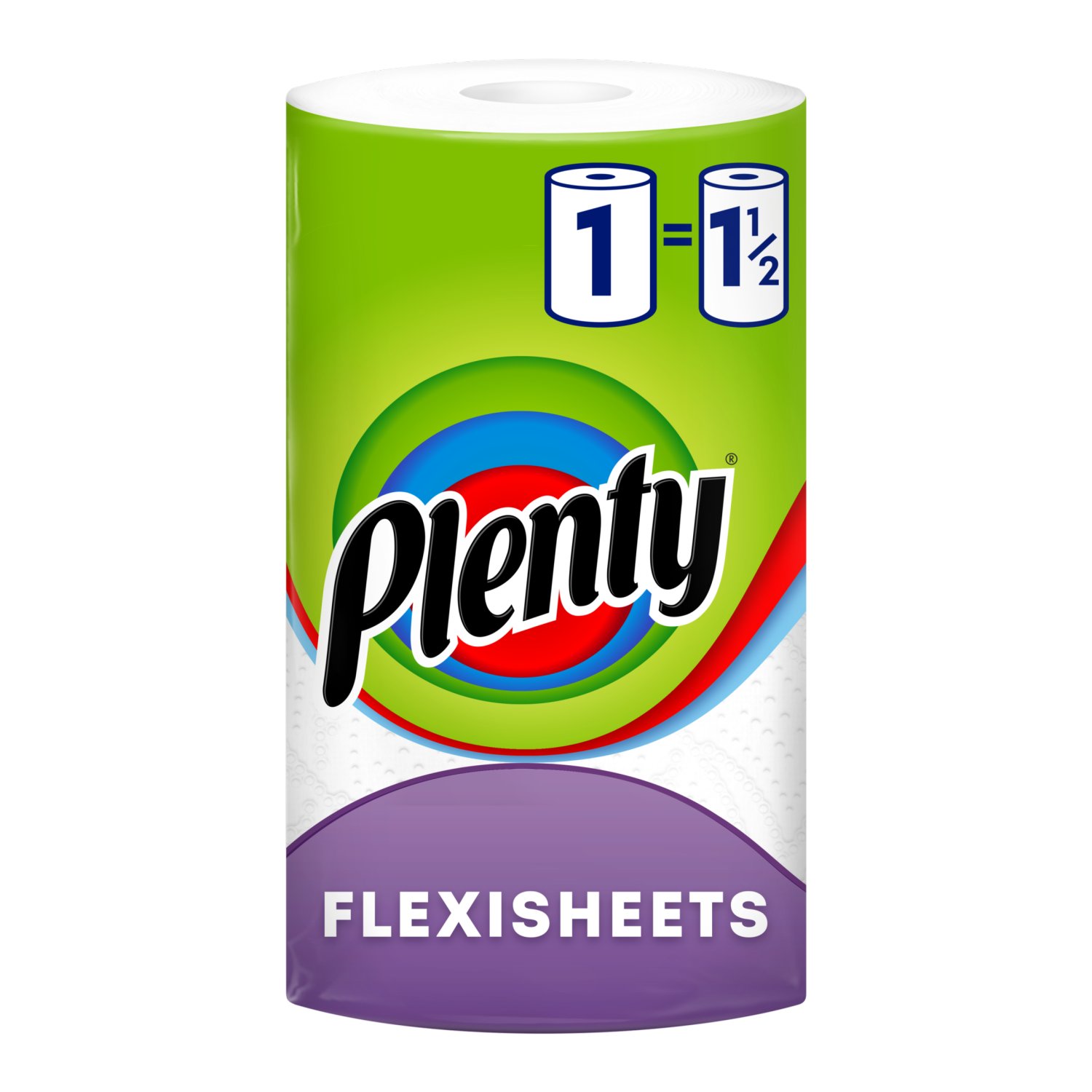 Plenty Flexi-sized sheets 50% Longer Tubeless Kitchen Towel 1 Roll (1 Roll)