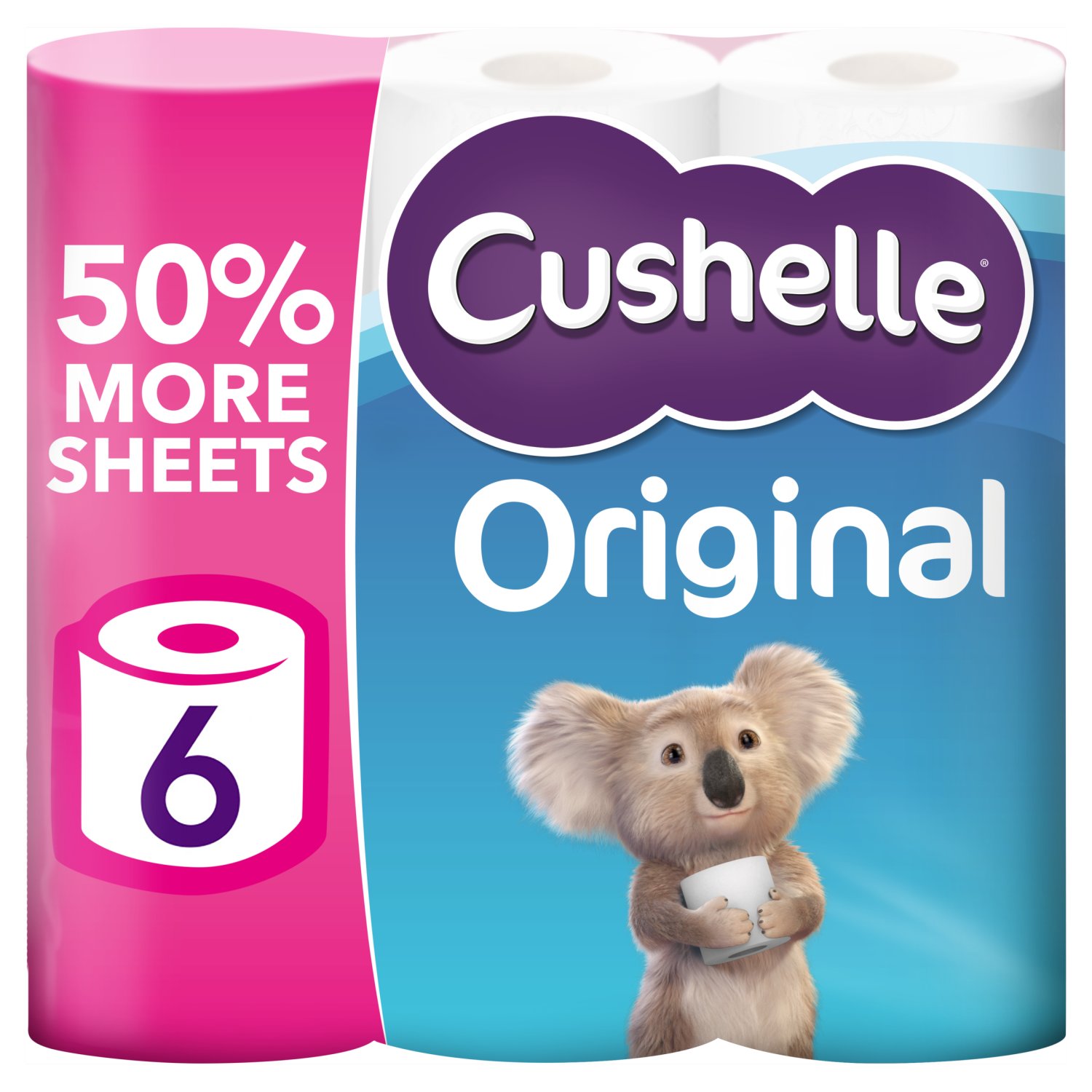Andrex Toilet Rolls Cushelle Toilettenpapier – 3-lagig, Gesteppt, Längere Rollen (4 X 8er Pack) Toilettenpapier 3-lagig