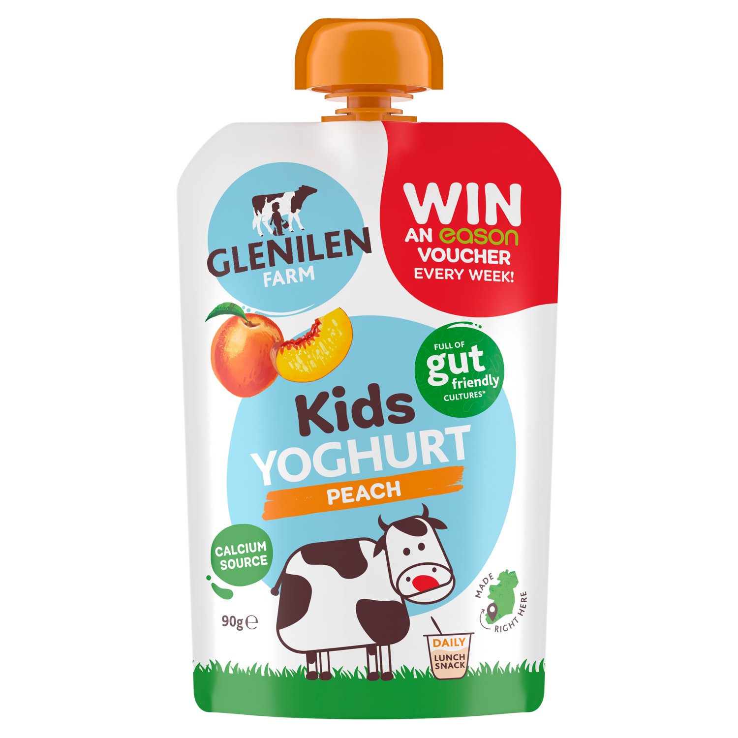 Glenilen Farm Kids Peach Yoghurt Pouch (90 g)